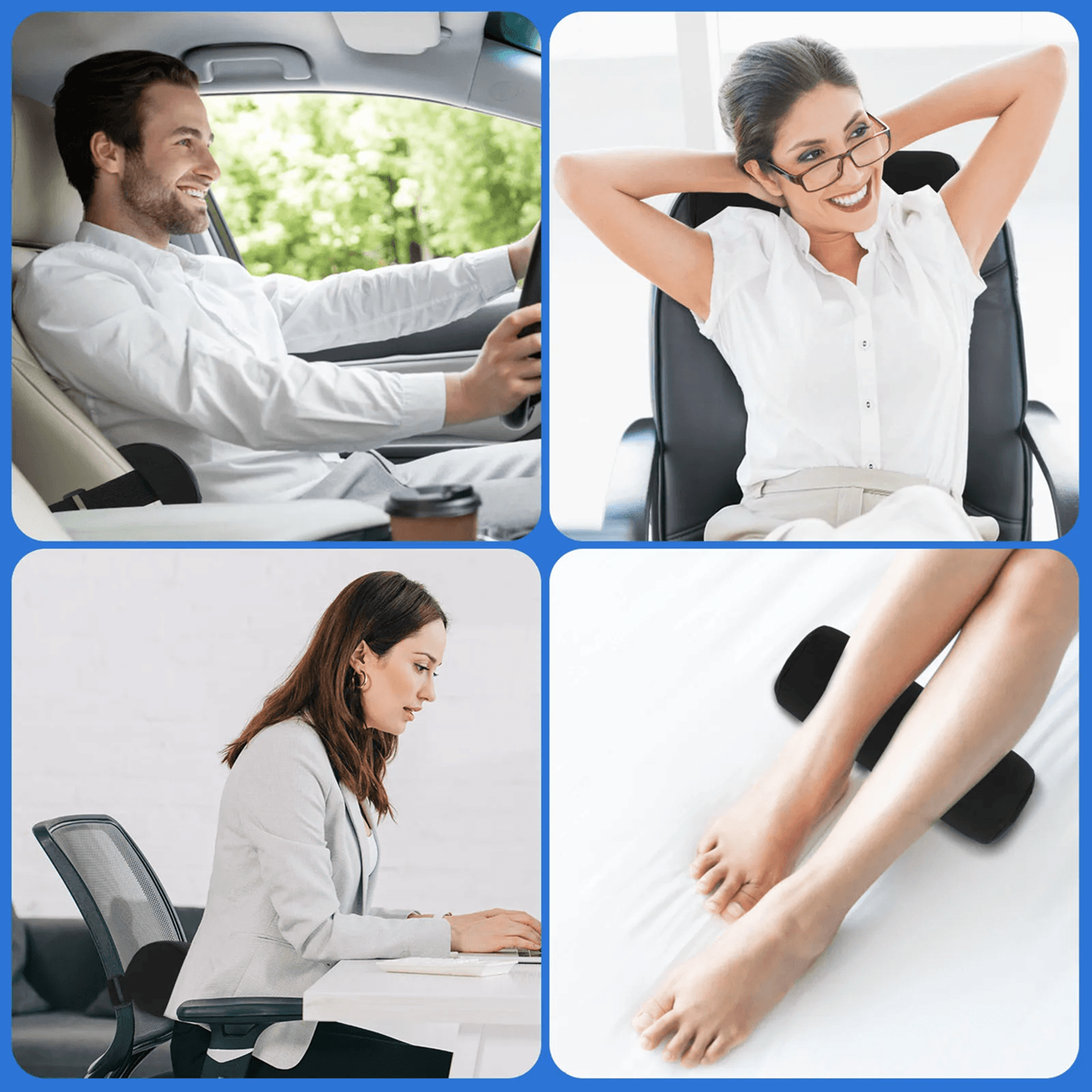Ergonomic Memory Foam Lumbar Support Cushion Back Support Pillow For Office Chair And Car Seat 1