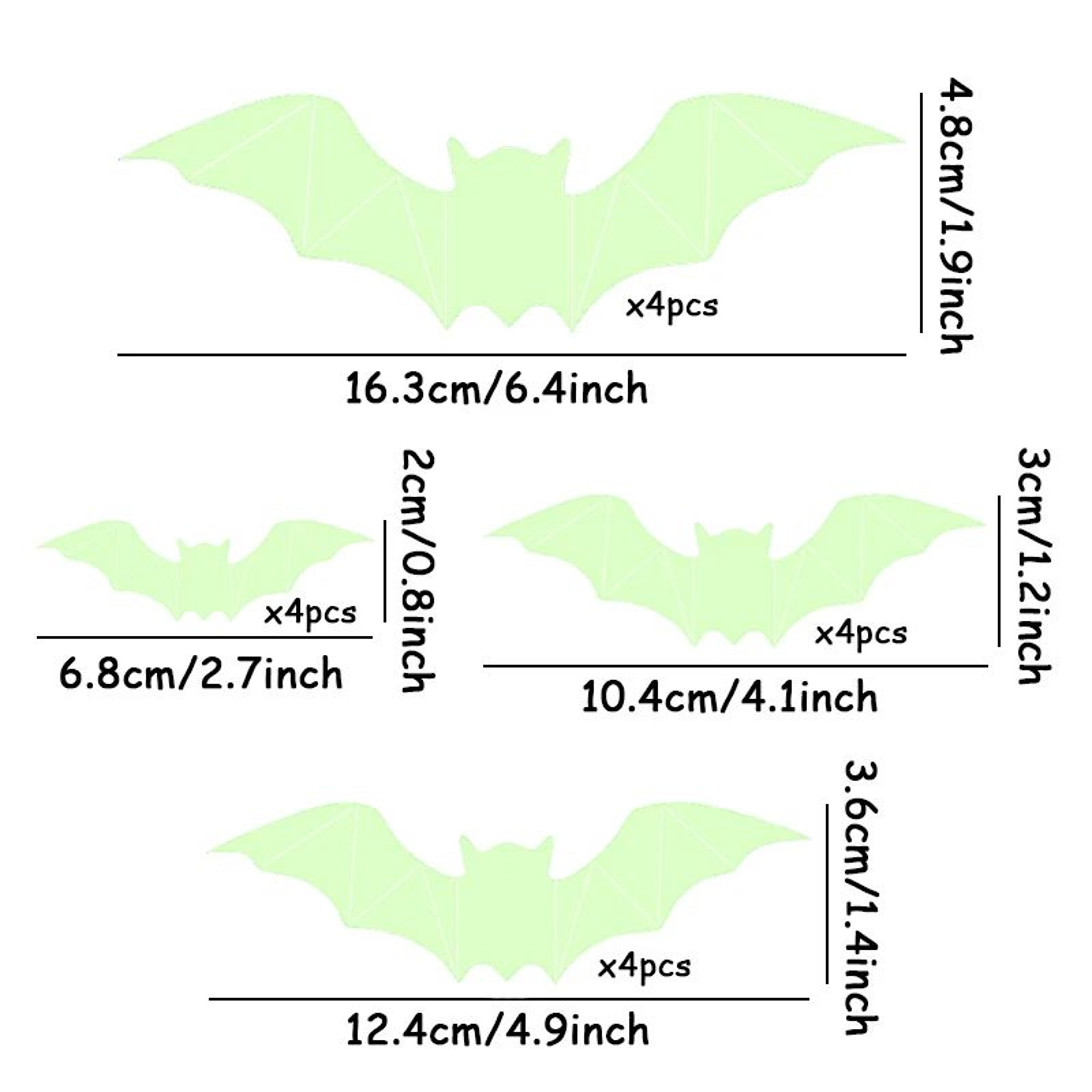 Glow In The Dark Halloween Wall Stickers Bat Window Decorations 6