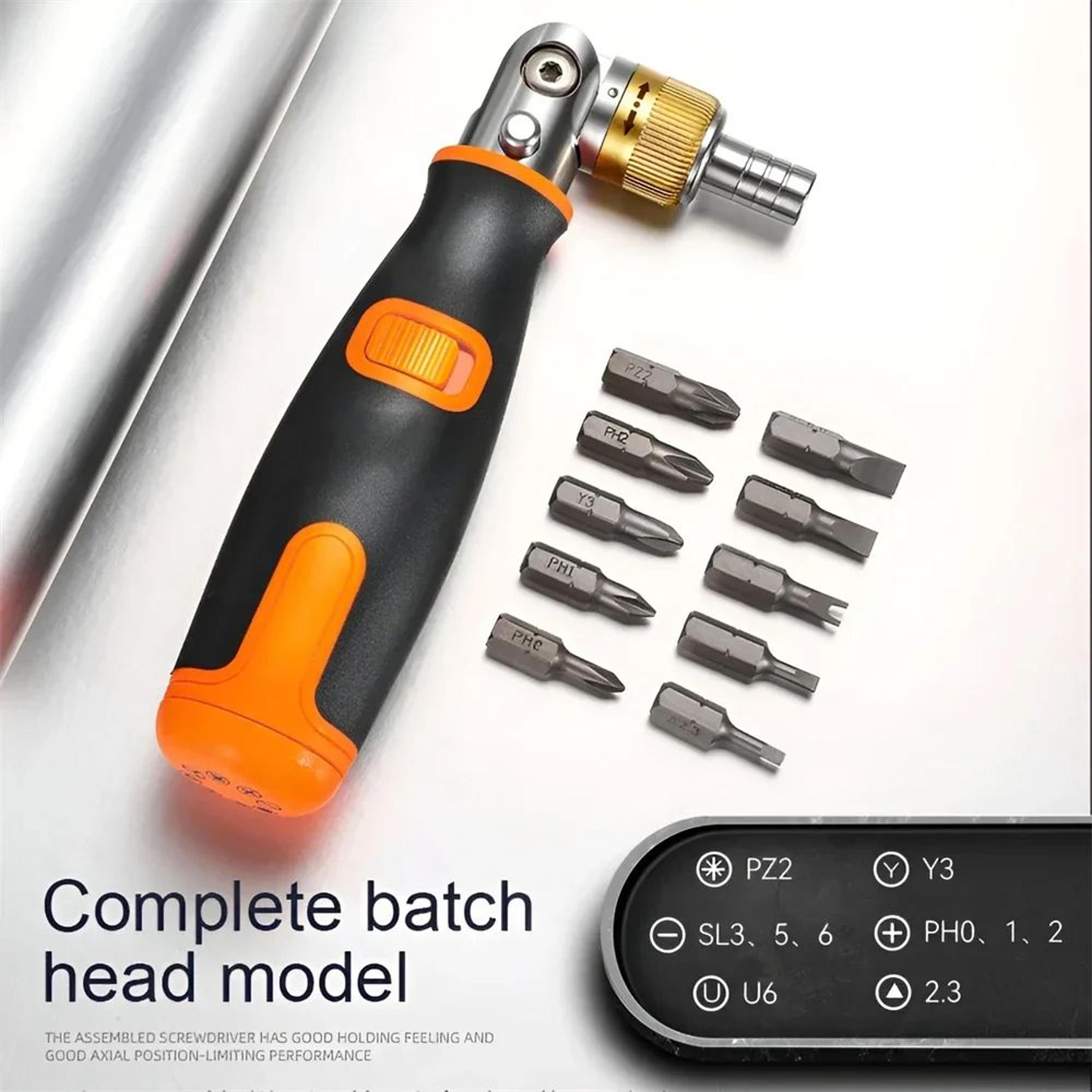 10 In 1 Multi Angle Ratchet Screwdriver Adjustable Angle Repair Tool Set 3