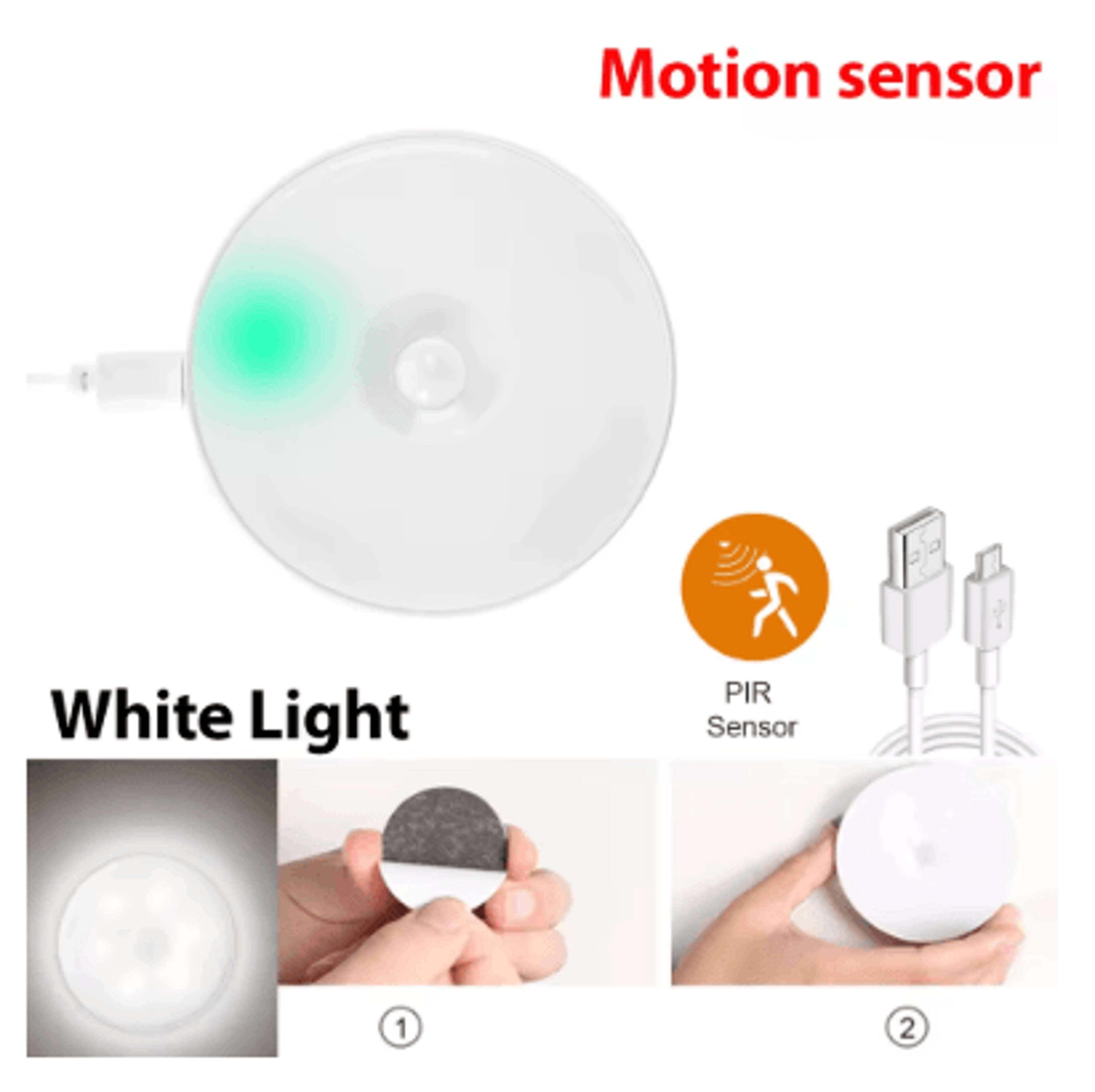 USB Rechargeable Motion Sensor LED Night Light For Bedroom And Hallway 5