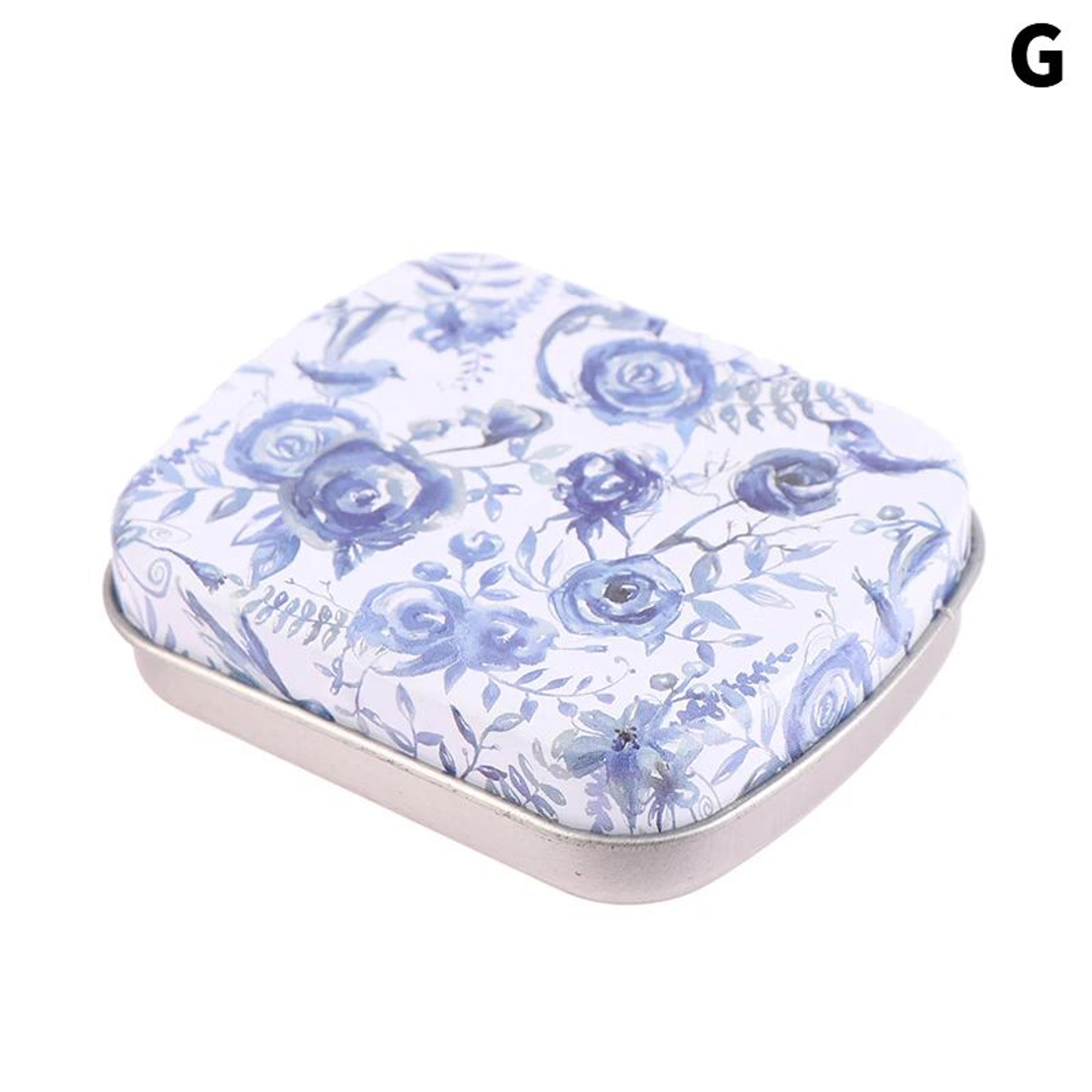 Mini Metal Hinged Tin Box Small Storage Organizer Container 11