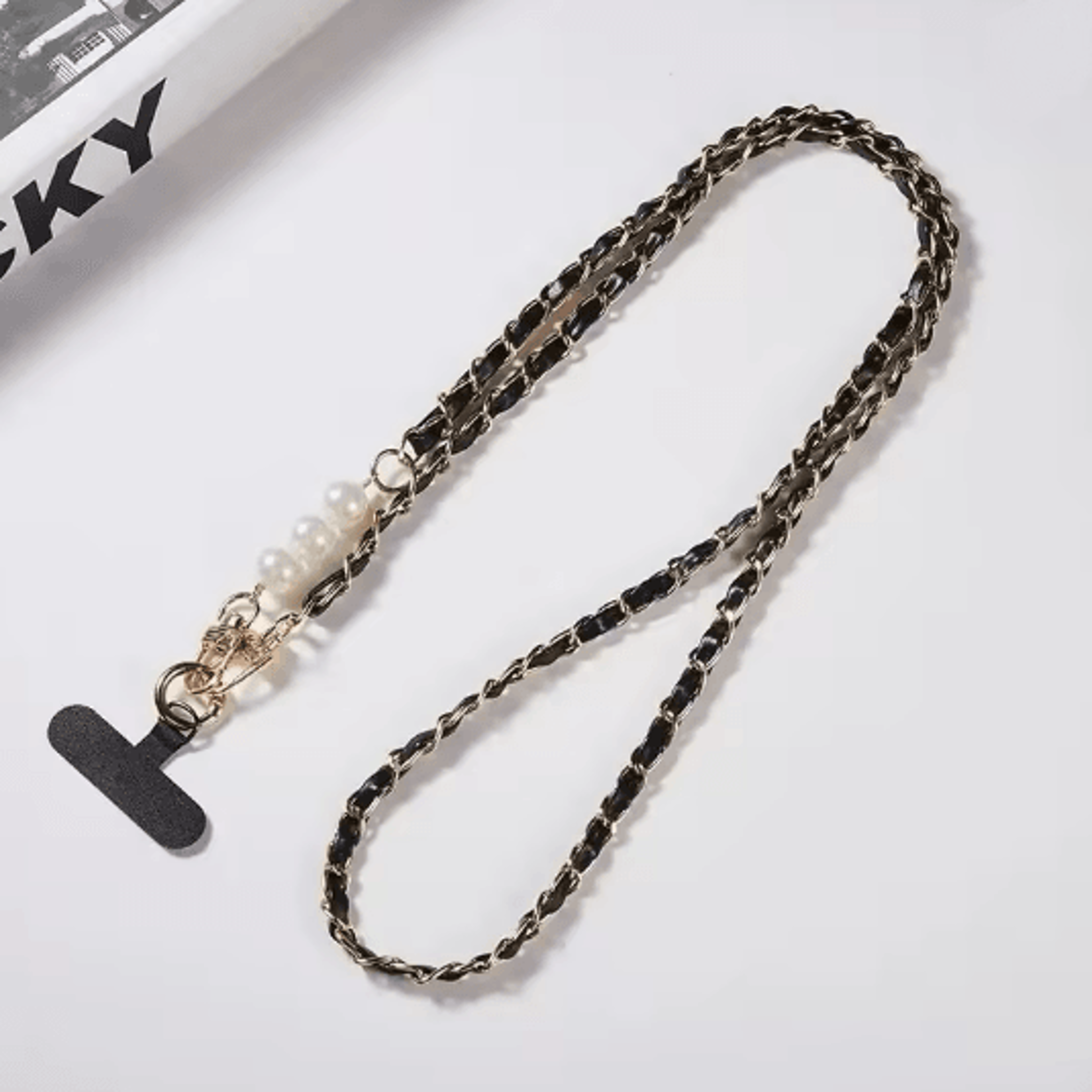 Color Pearl Crossbody Phone Lanyard Stylish Adjustable Universal Phone Strap 3