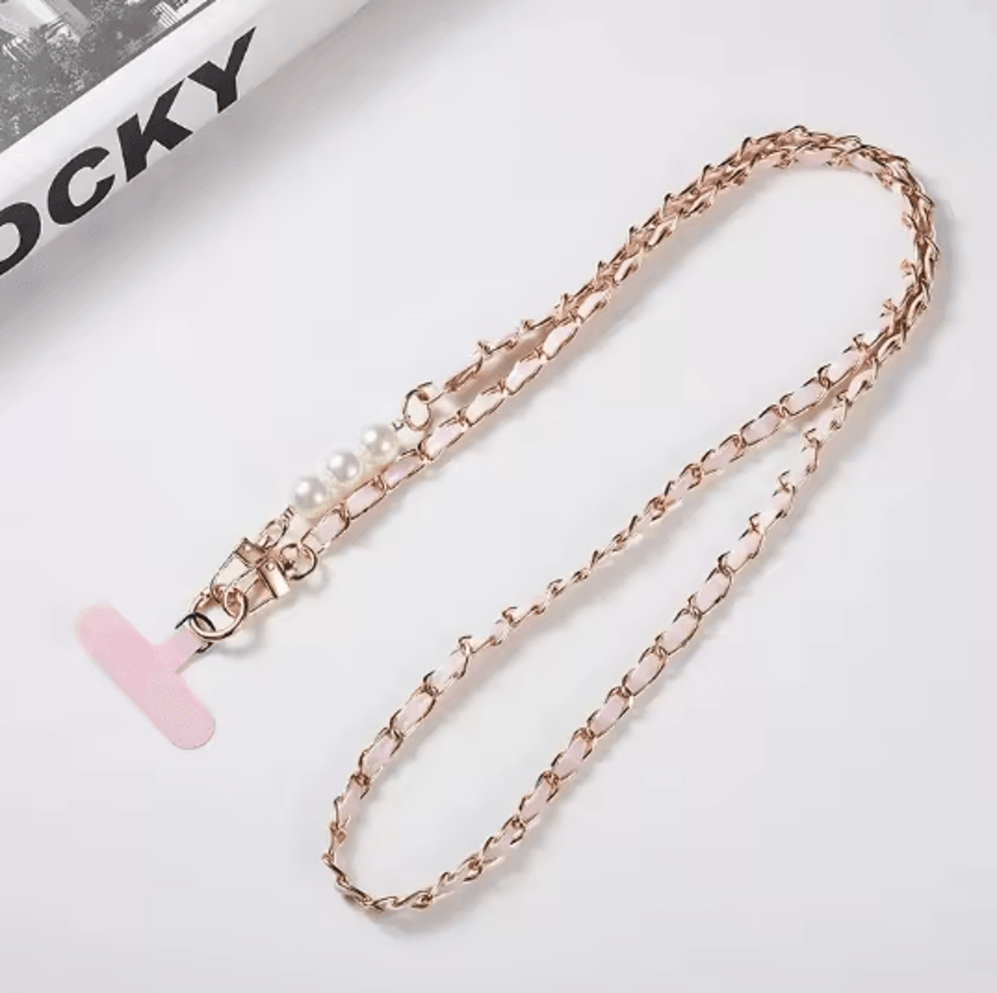 Color Pearl Crossbody Phone Lanyard Stylish Adjustable Universal Phone Strap 5