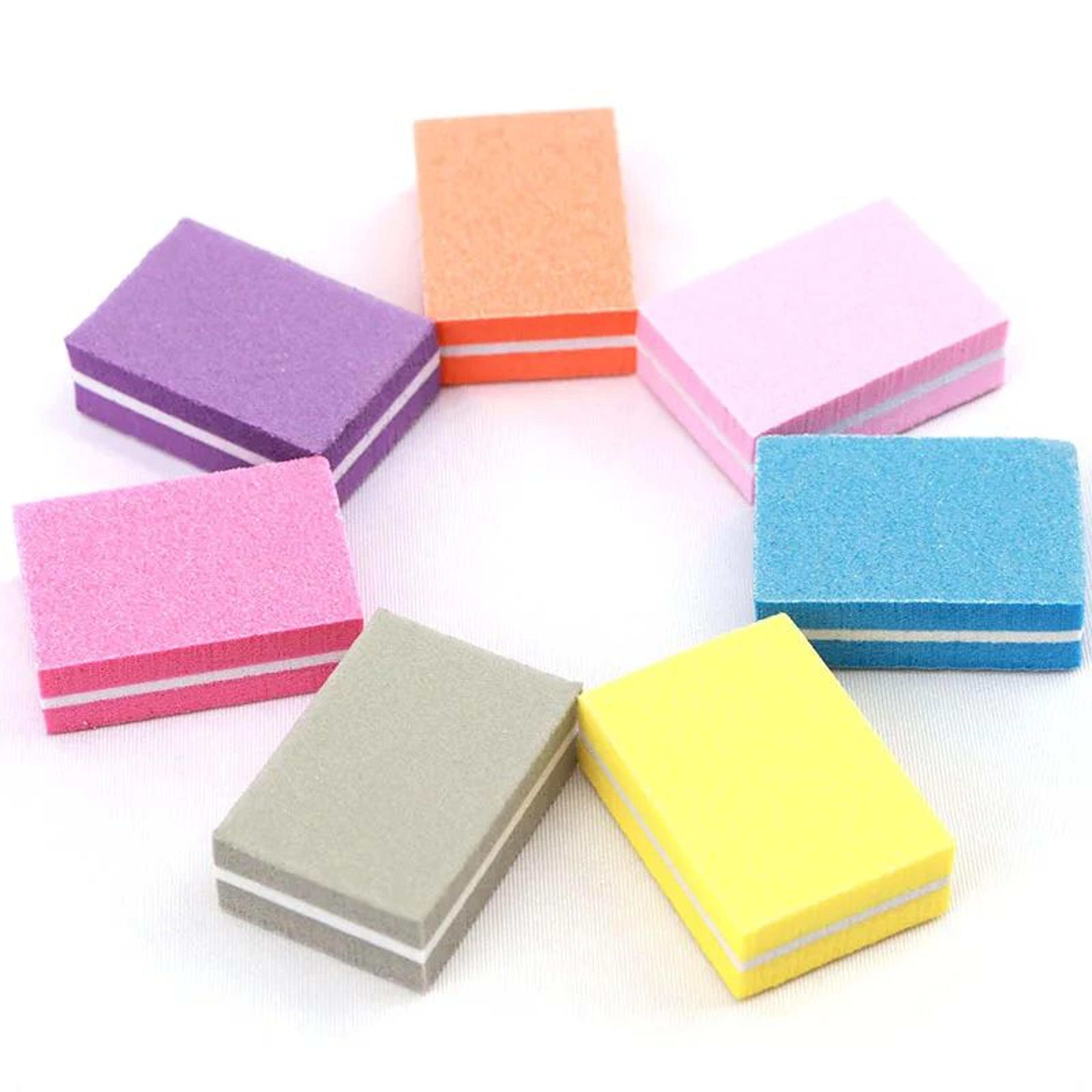 Mini Nail File Blocks Double Sided Sponge Nail Buffer Set 50 Pack 2