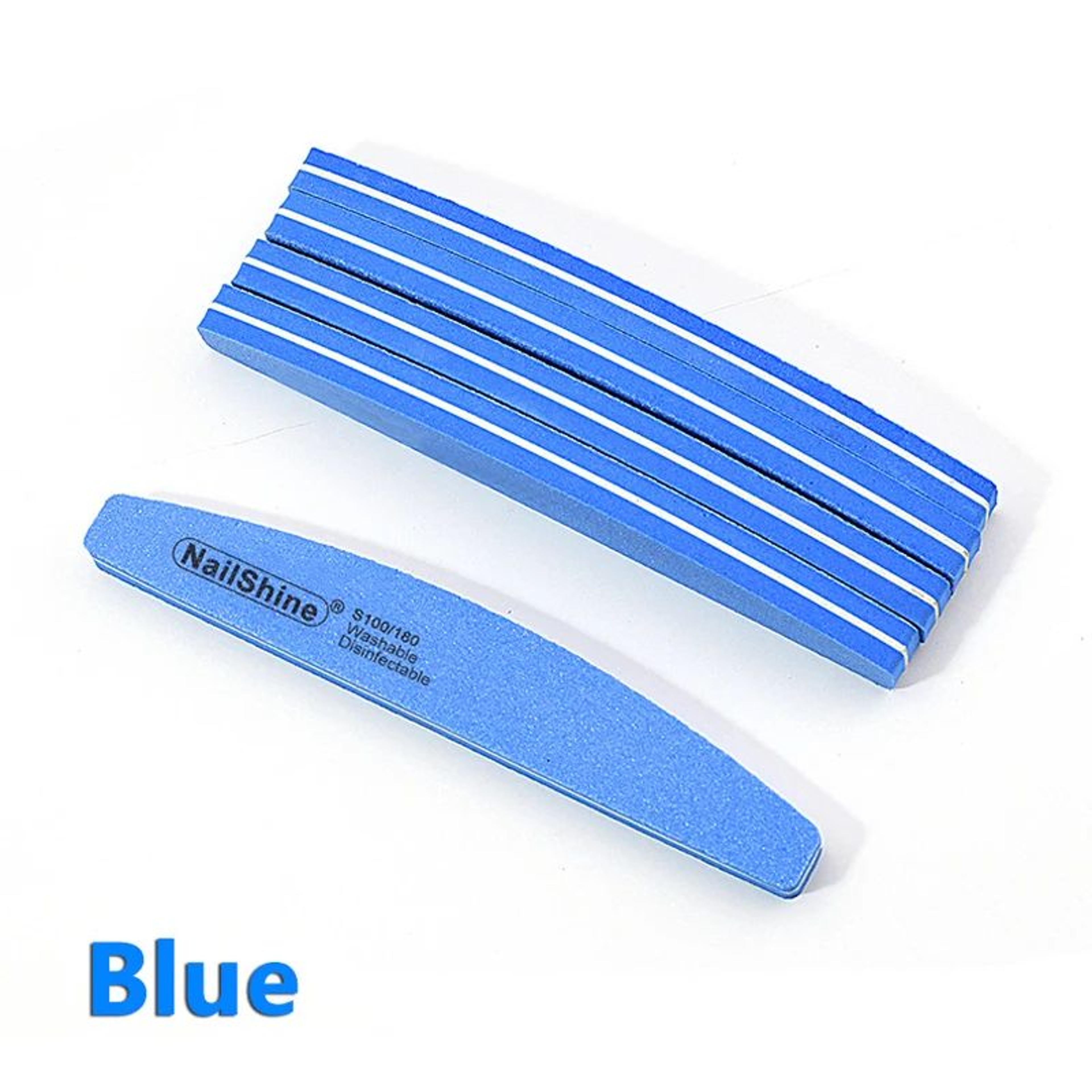 Half Moon Double Sided Nail Files Professional Manicure Pedicure Buffer Set 6