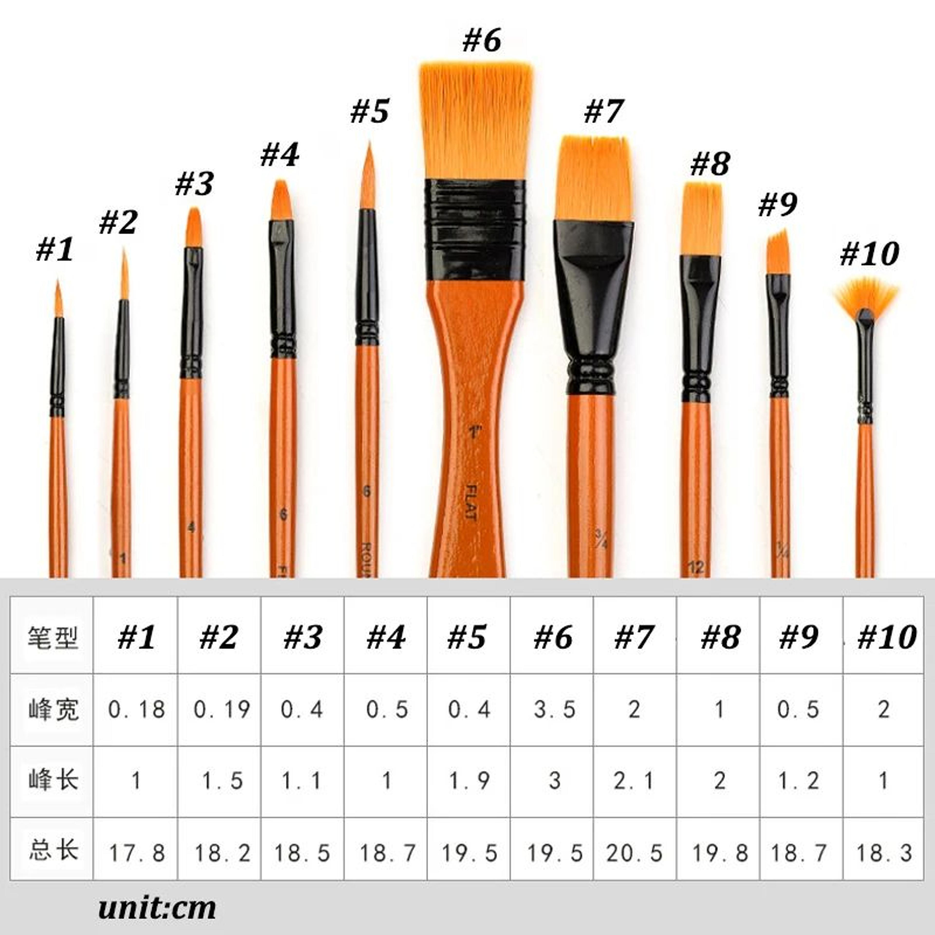 Premium Nylon Paint Brush Set For Acrylic Watercolor And Oil Painting 3