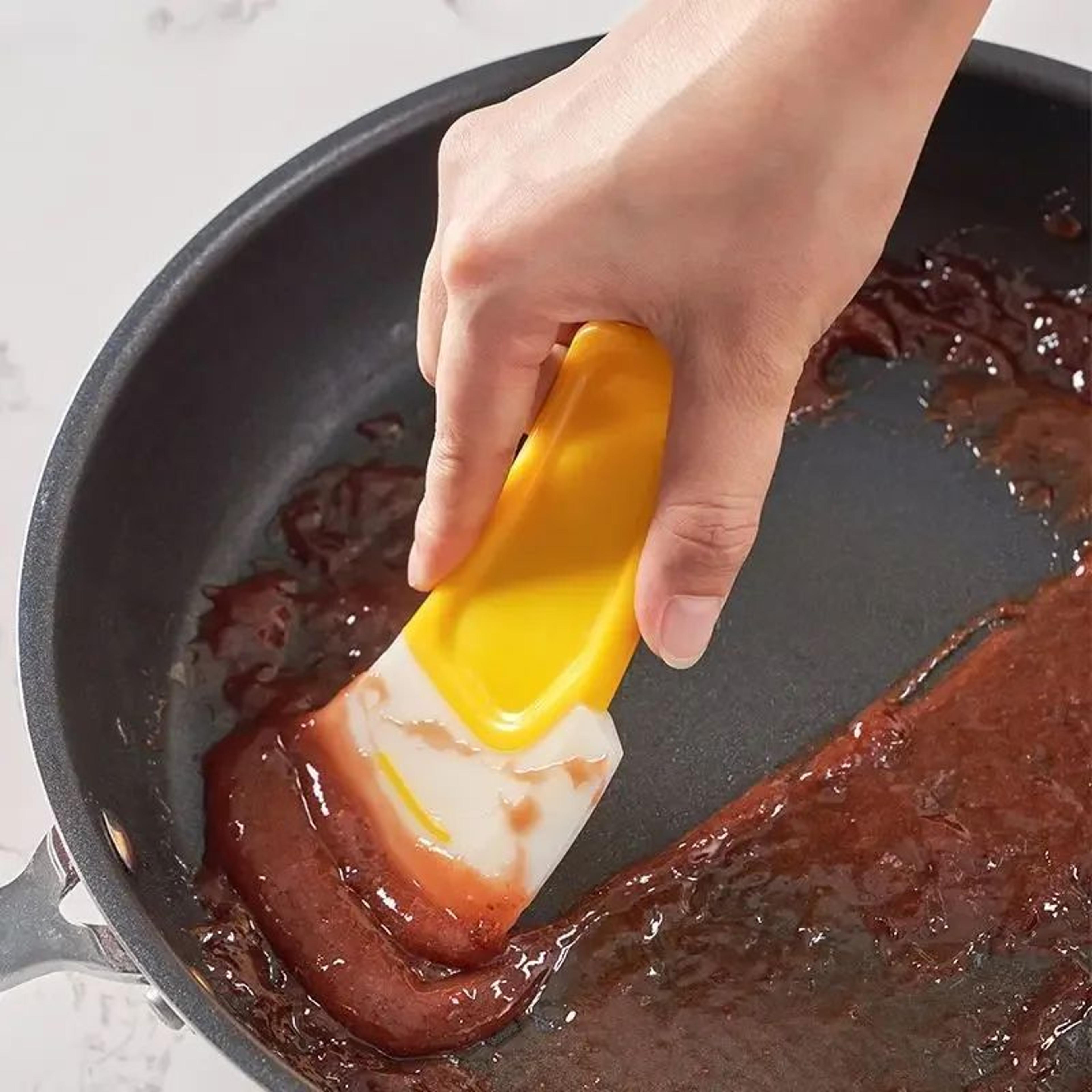Premium Silicone Cleaning Spatula Flexible Kitchen Scraper Tool 1