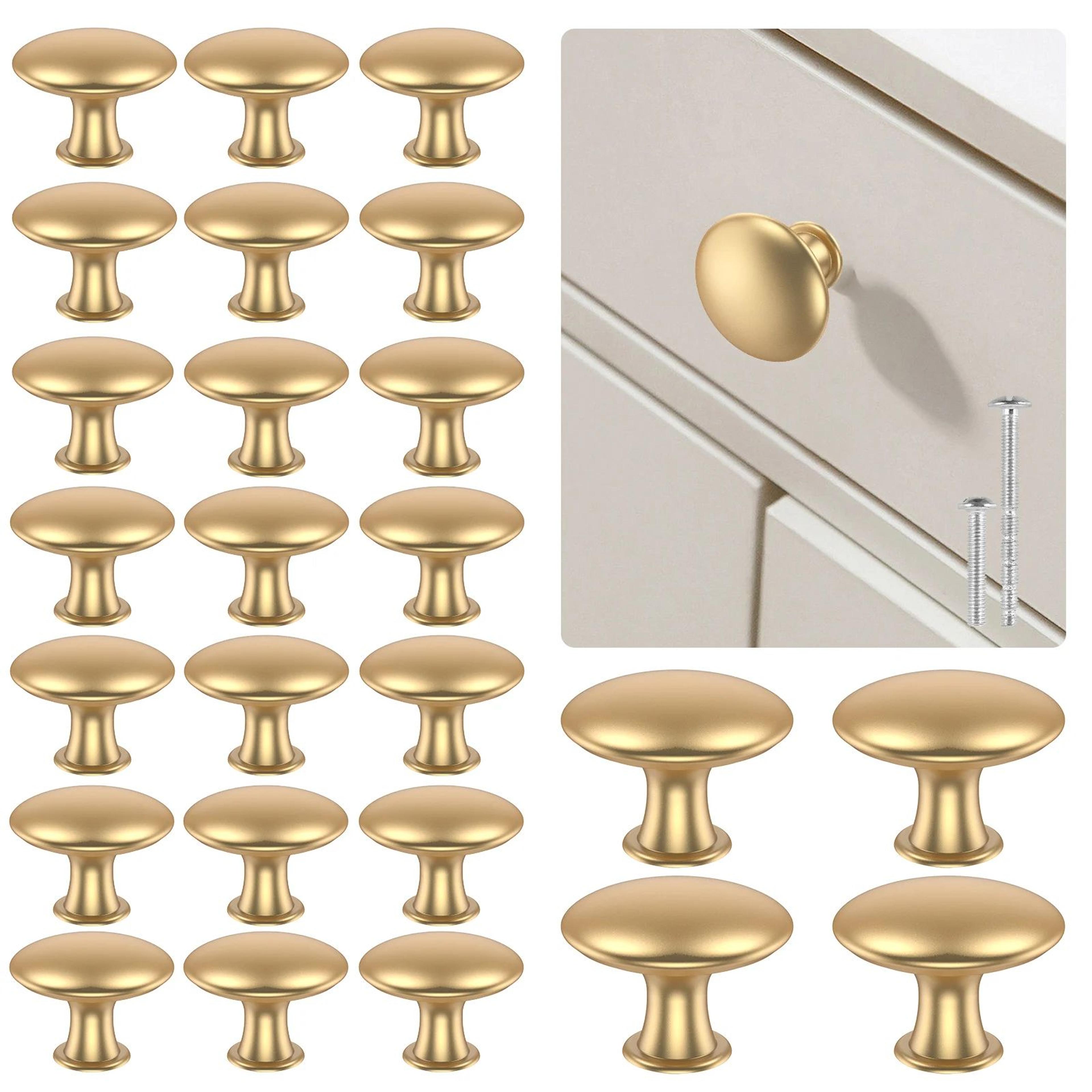 25 piece gold drawer knob set zinc alloy cabinet handle pulls