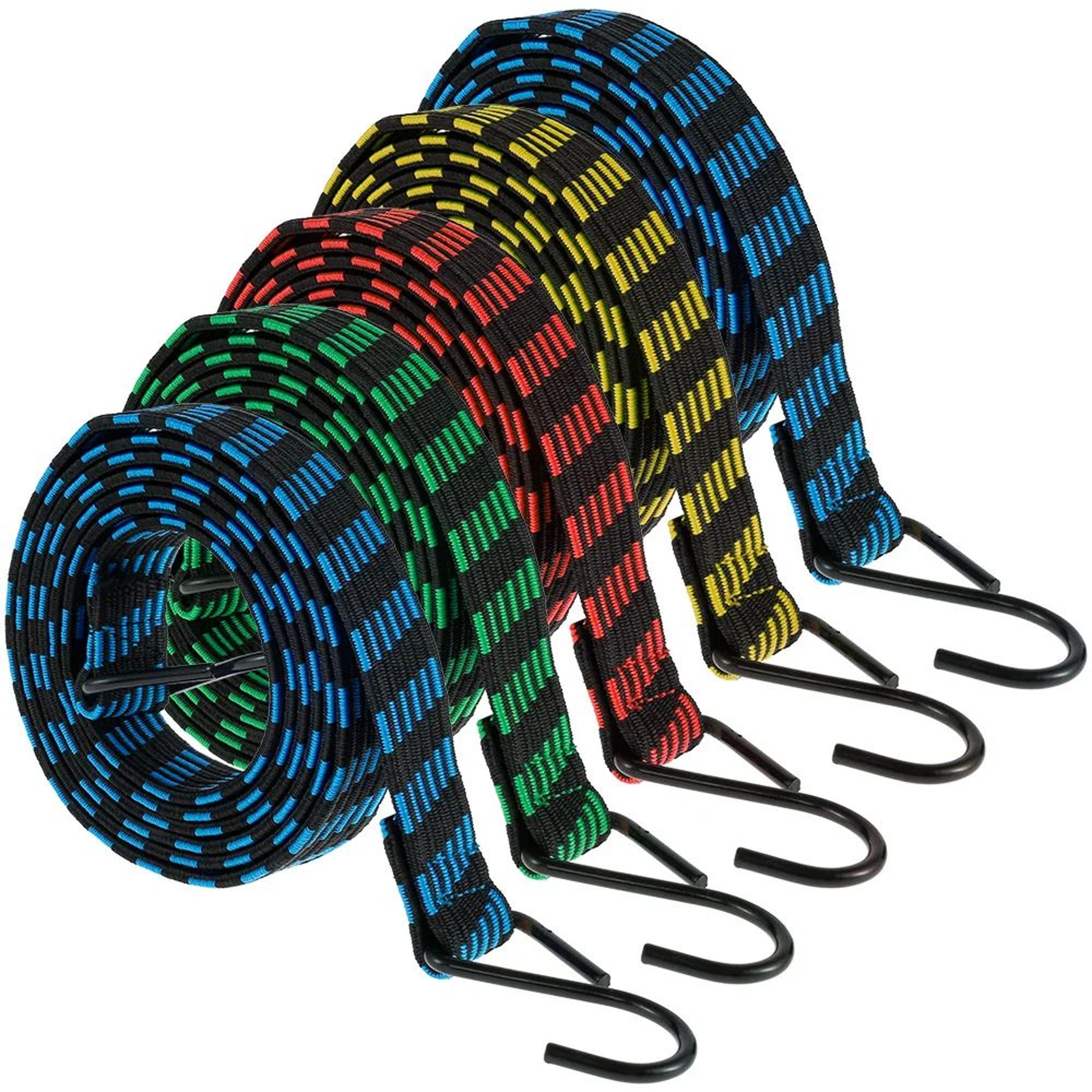Heavy Duty Bungee Cords Set Elastic Luggage Straps With Hooks 6