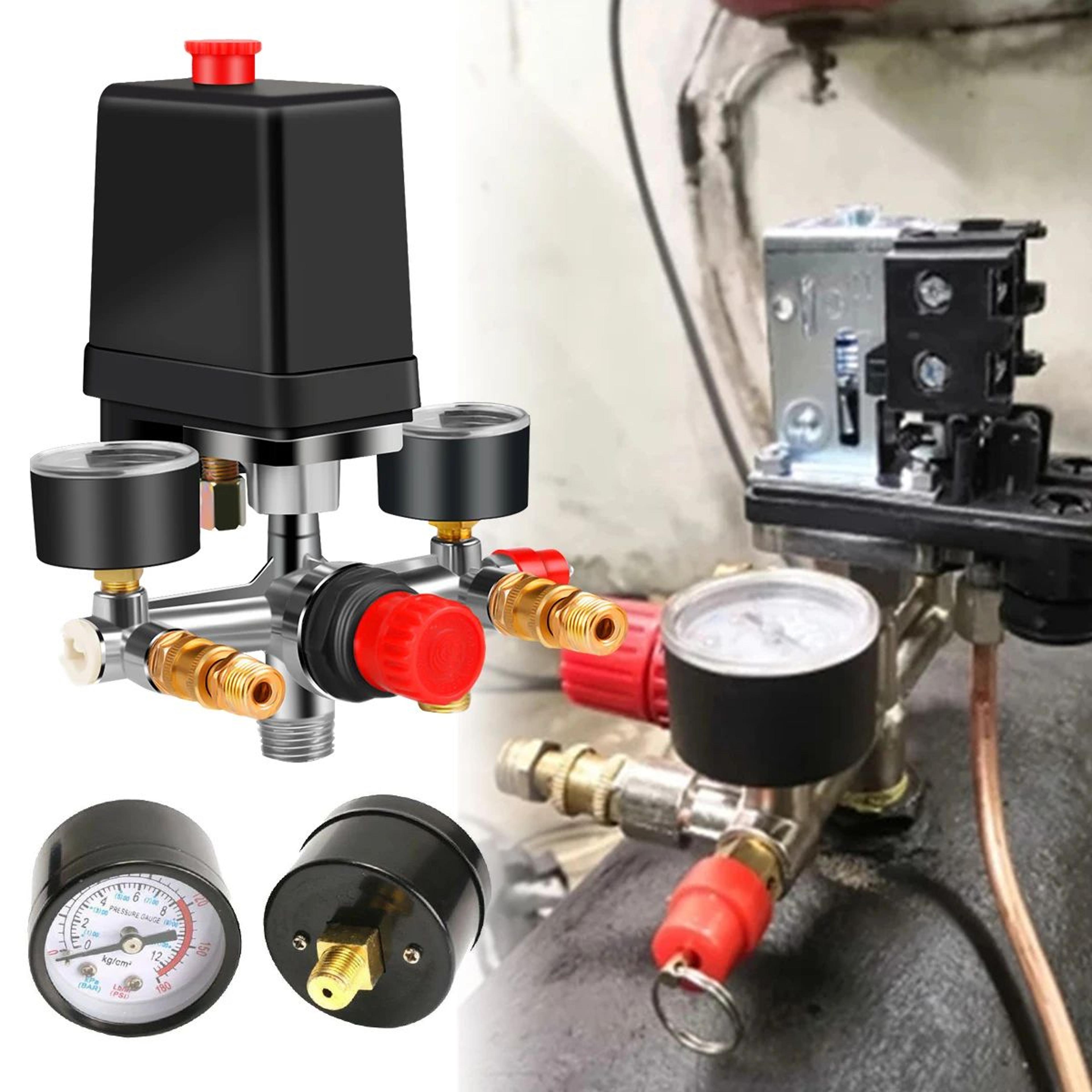 Air Compressor Pressure Switch Control Valve With Gauge And Regulator 1