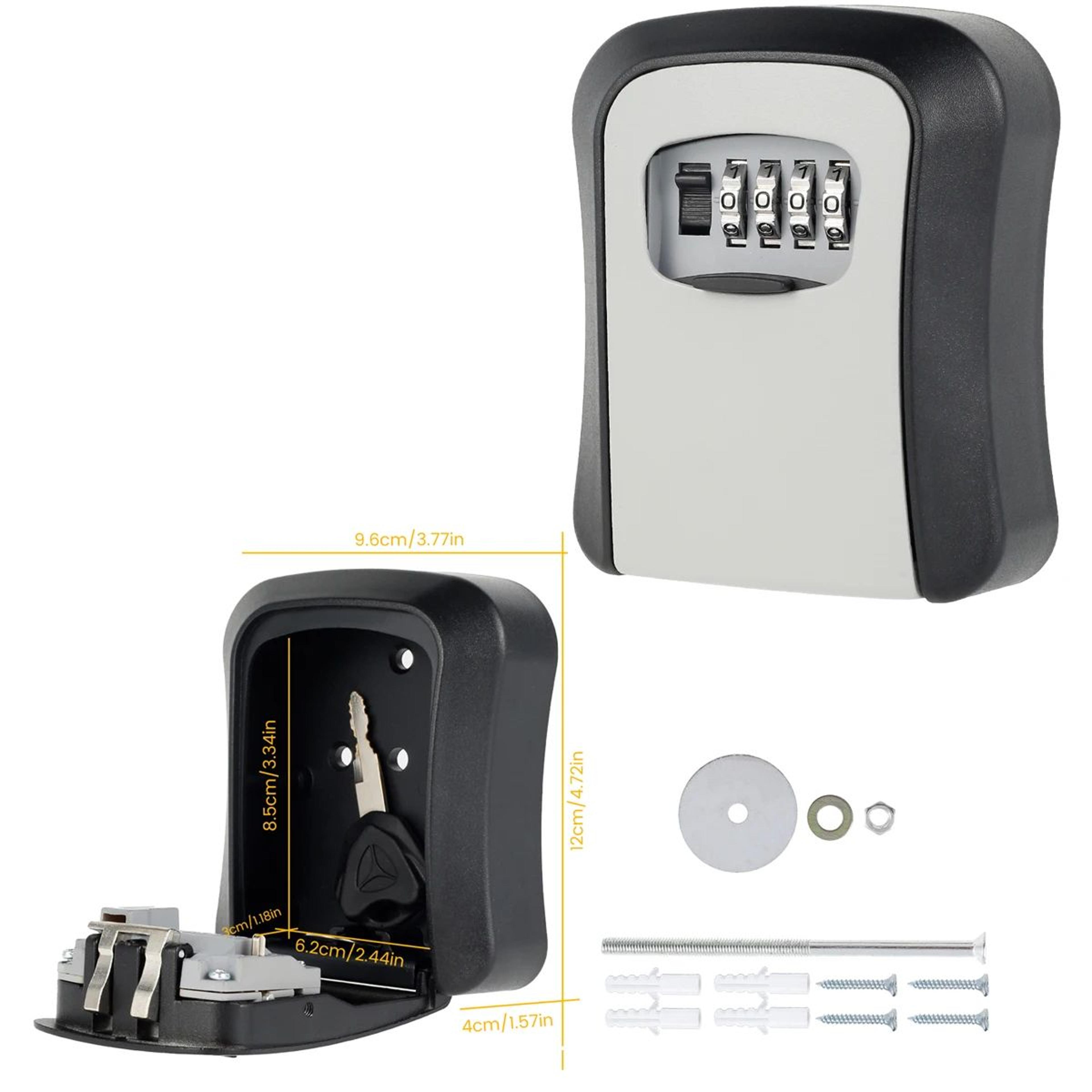 Wall Mounted Key Lock Box With Combination Code Secure Outdoor Key Storage 10