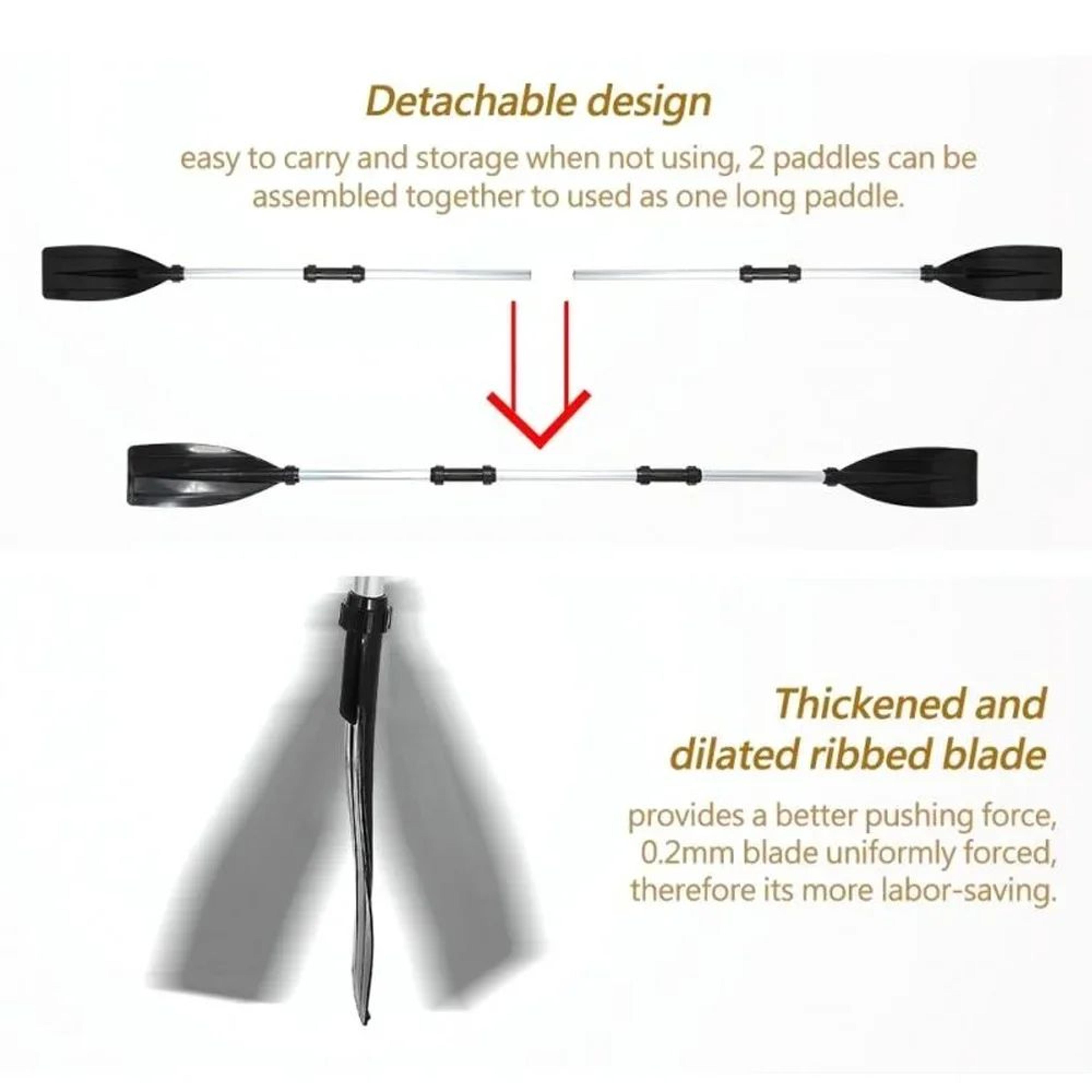 Adjustable Kayak Paddle Set Aluminum Alloy Lightweight Oars For Kayak And Inflatable Boats 3