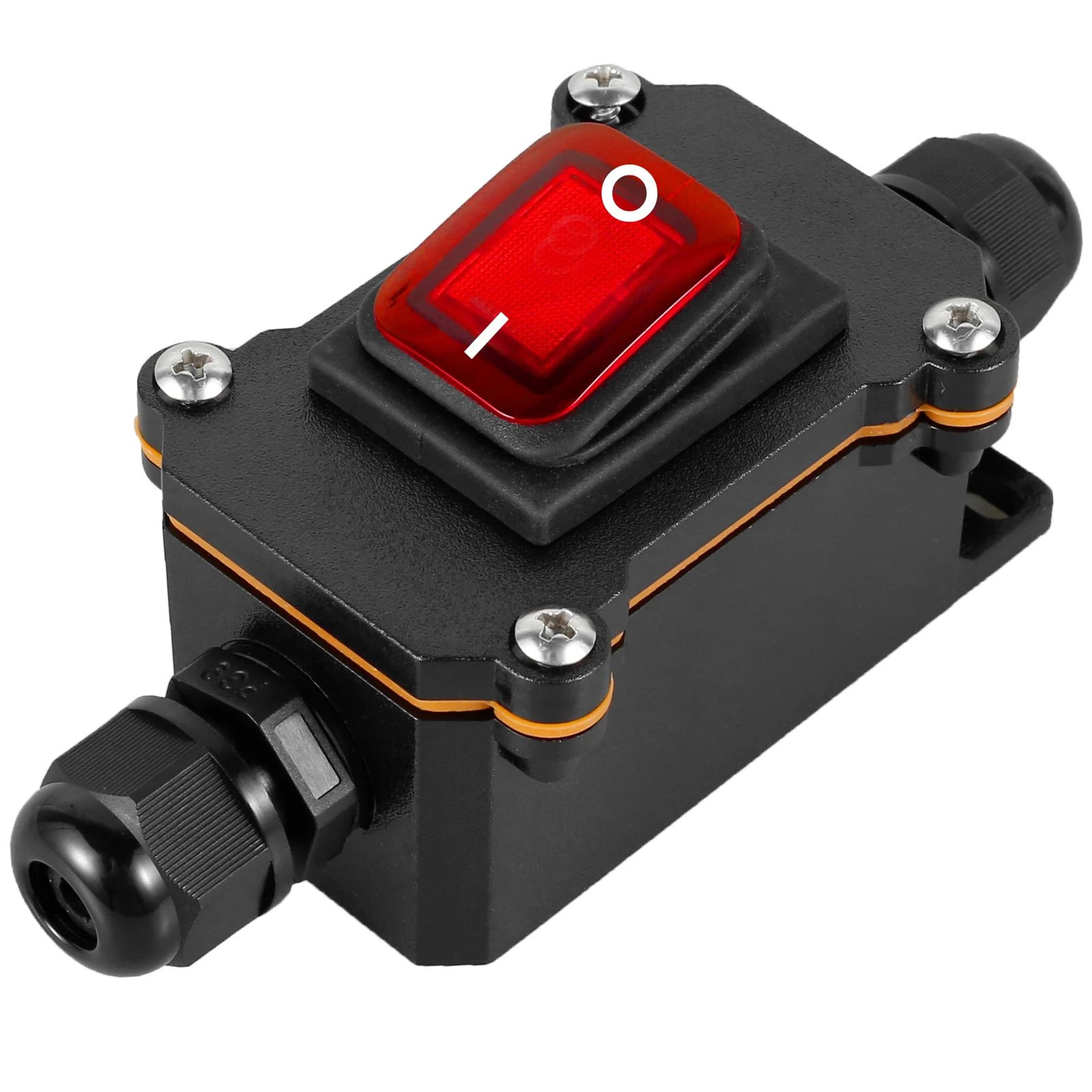 Waterproof Inline Power Switch Box Heavy Duty Outdoor Cord Control With Rocker Switch 6