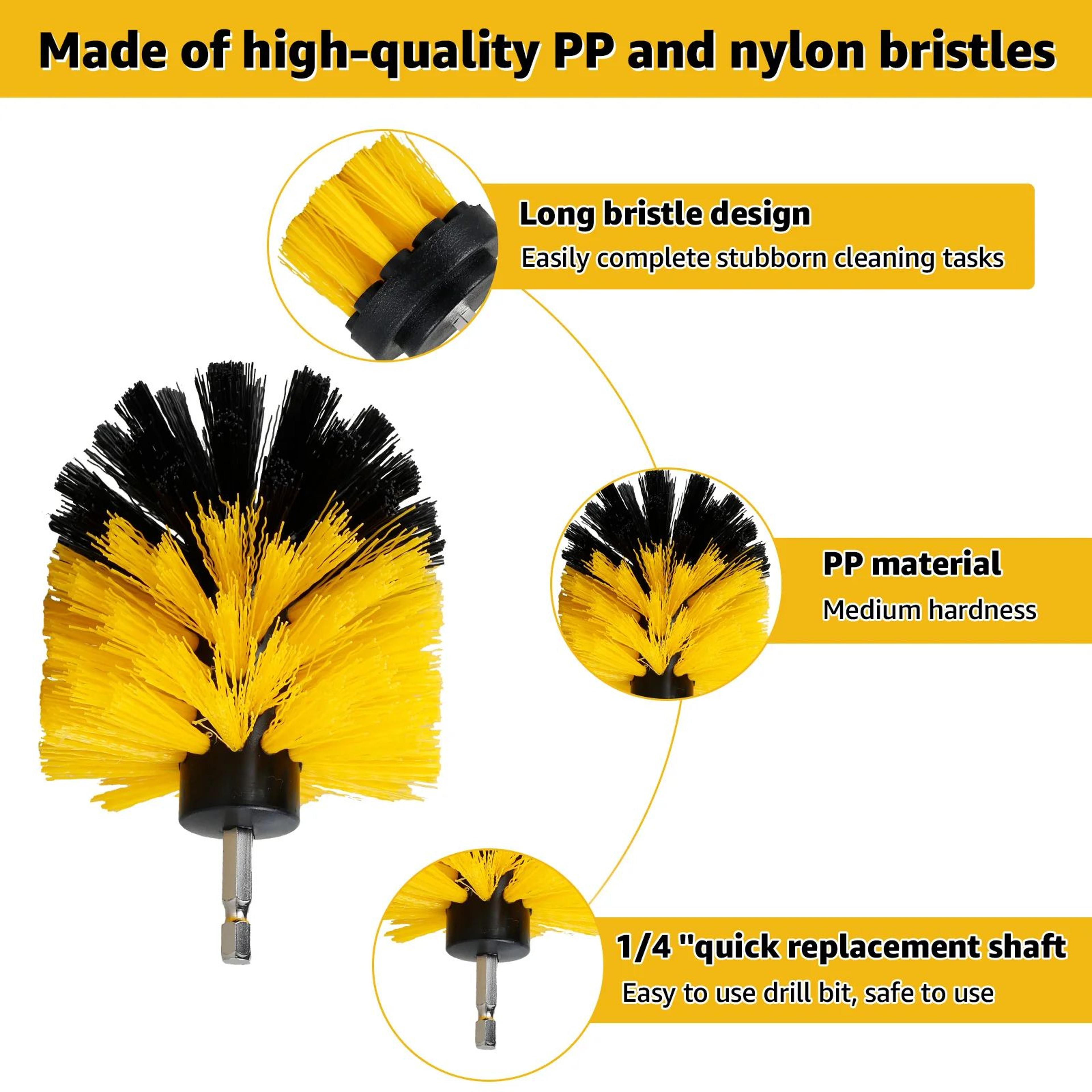 5 Piece Drill Brush Cleaning Kit Power Scrubber Attachment Set For Deep Cleaning 2