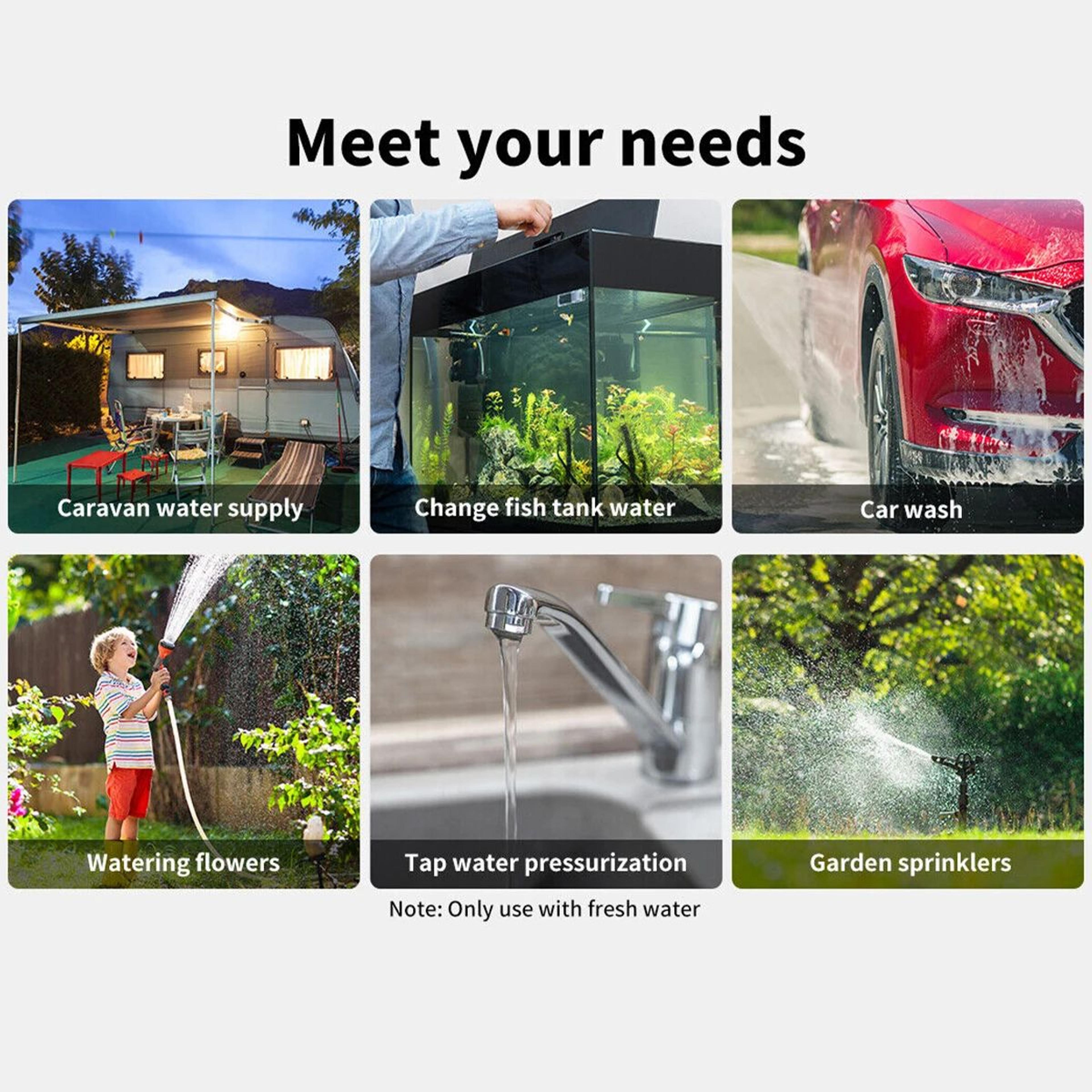 12V High Pressure Water Pump With Automatic Switch For RV Camping And Cleaning Use 4
