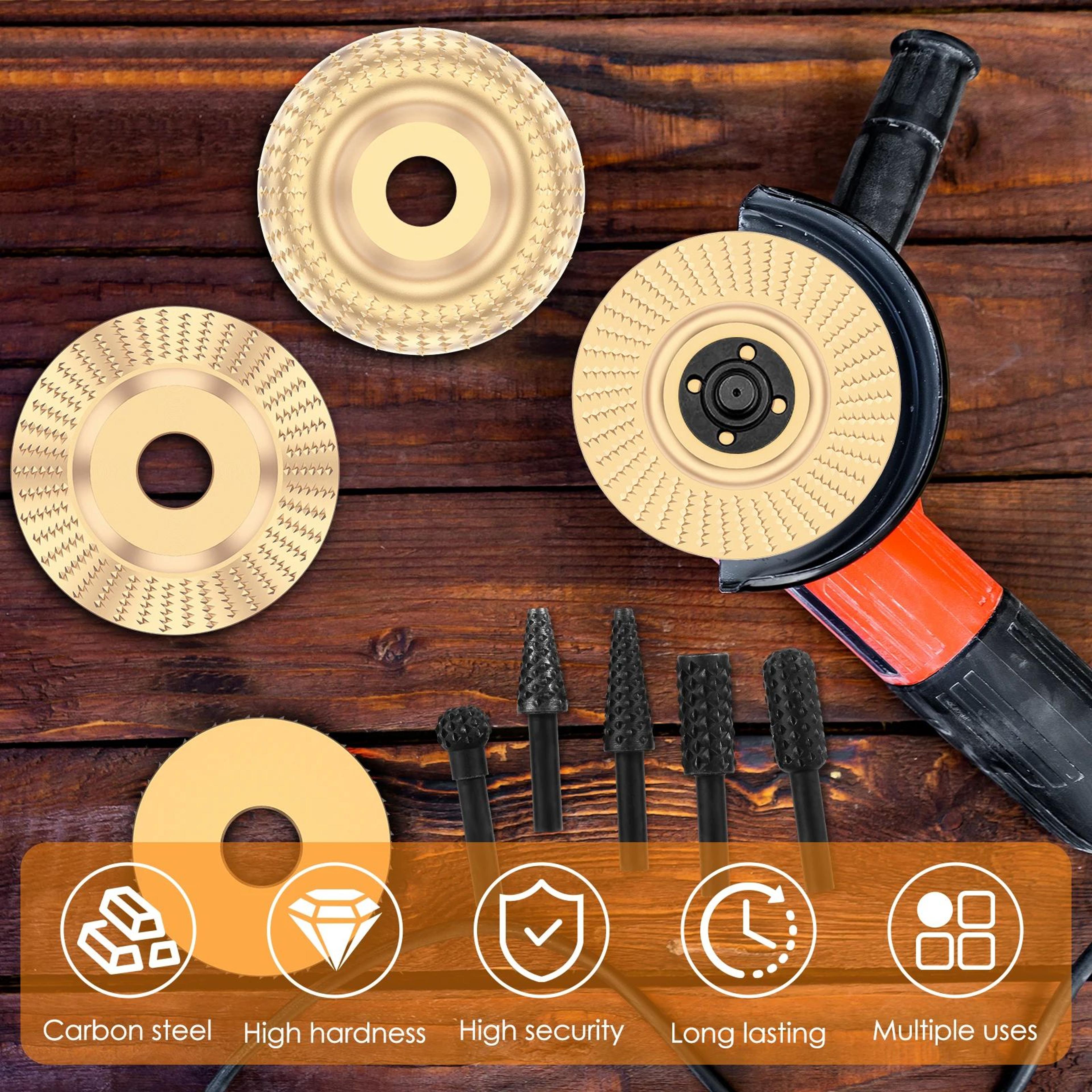 Wood Carving Disc Set For Angle Grinder Grinding Shaping And Polishing Tools 2
