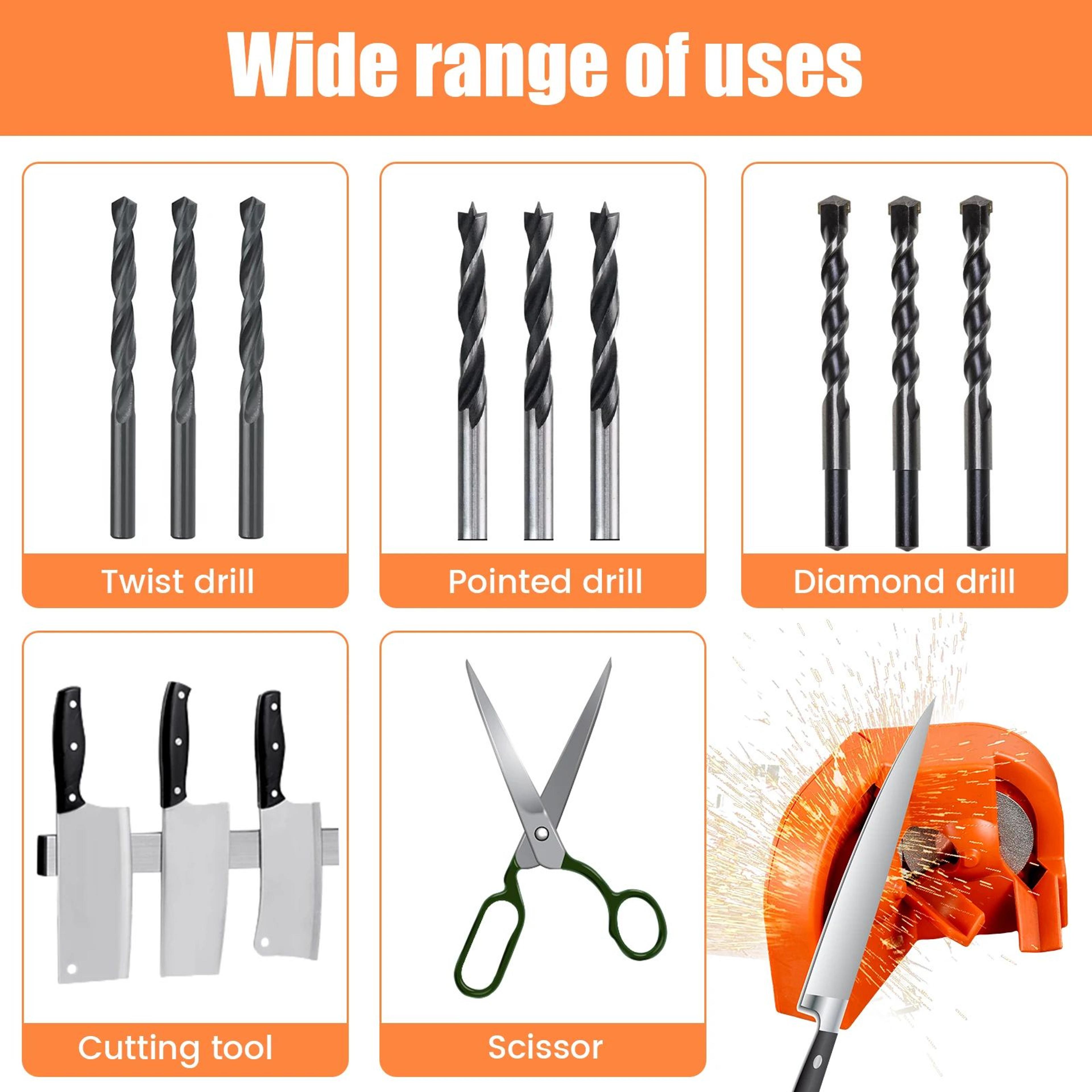 Universal Drill Bit Sharpener Tool With Diamond Grinding Wheel For Fast Precision Sharpening 3