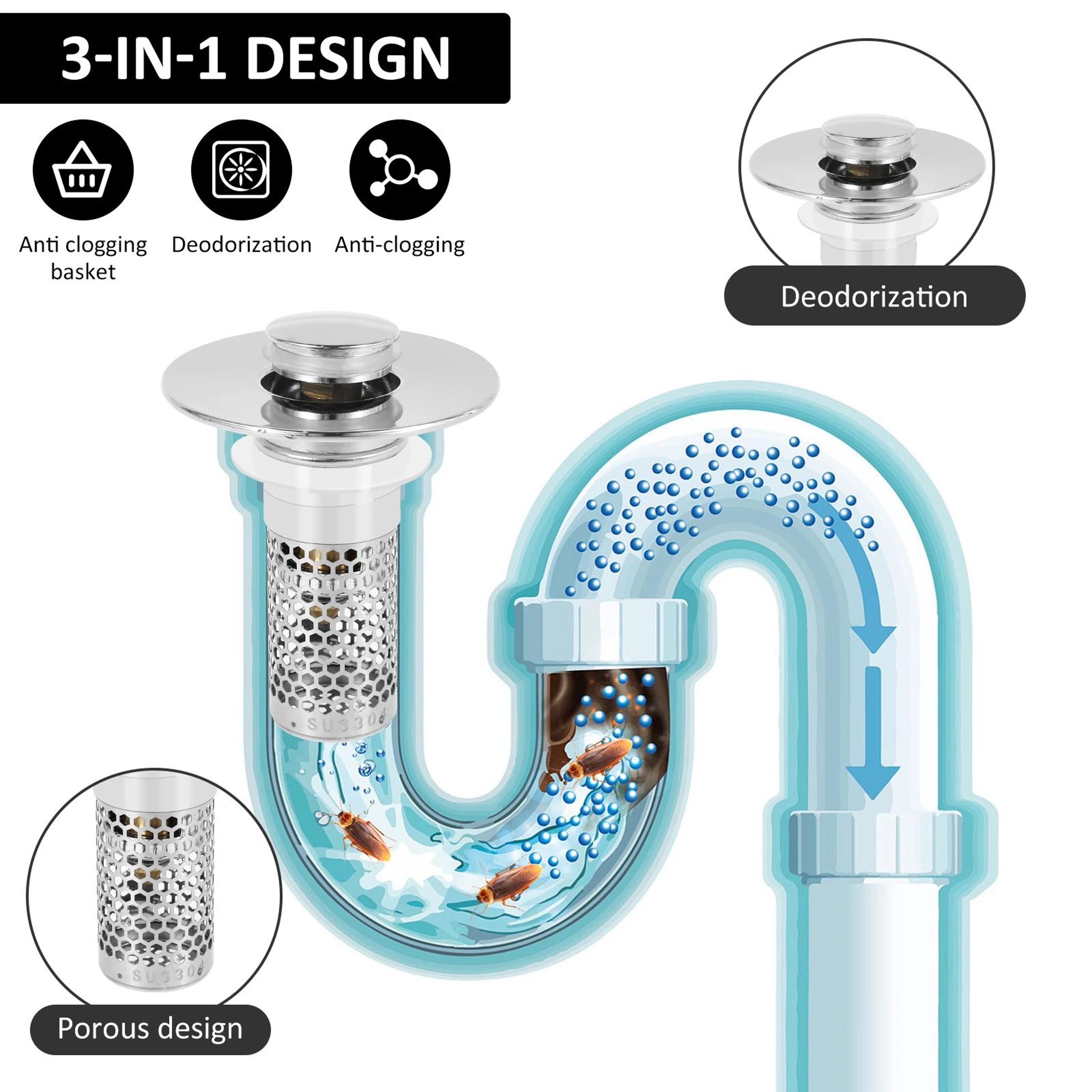 Anti Clog Sink Drain Strainer Stopper Filter For Bathroom And Kitchen Use 2