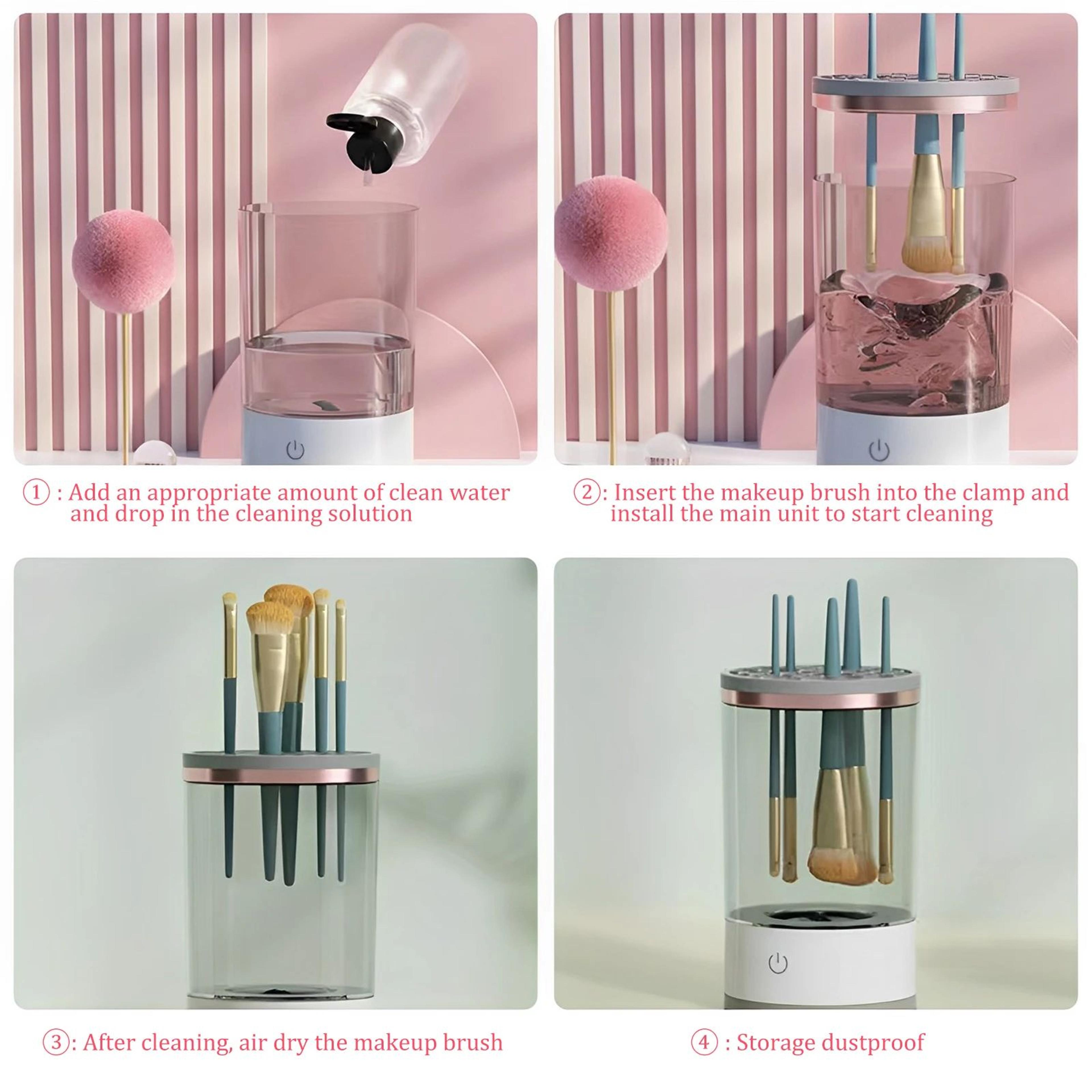 Electric Makeup Brush Cleaner Automatic USB Cleaning Machine For Fast Dry And Deep Clean 3