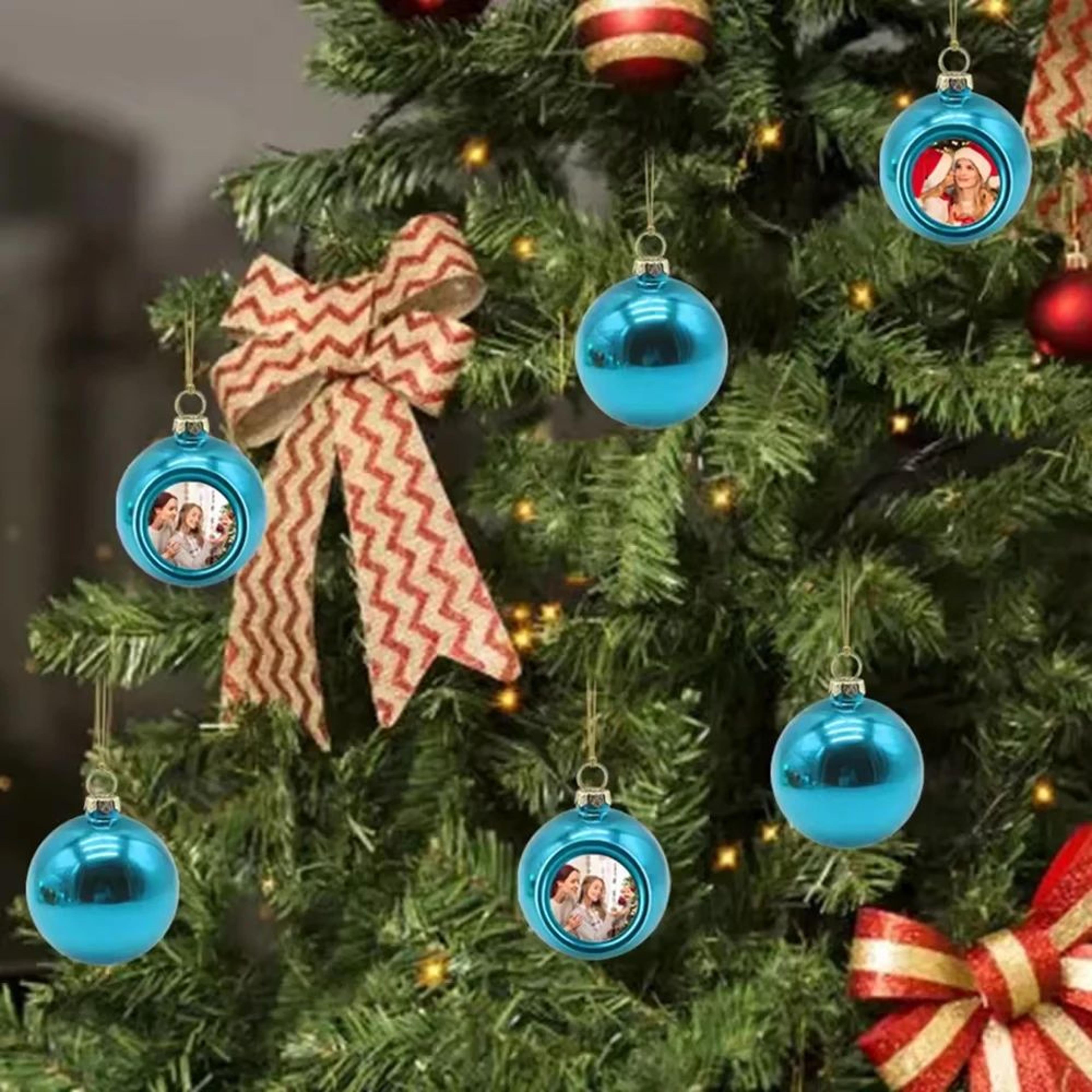Custom Sublimation Christmas Ball Ornament Blank For DIY Photo Gifts 1