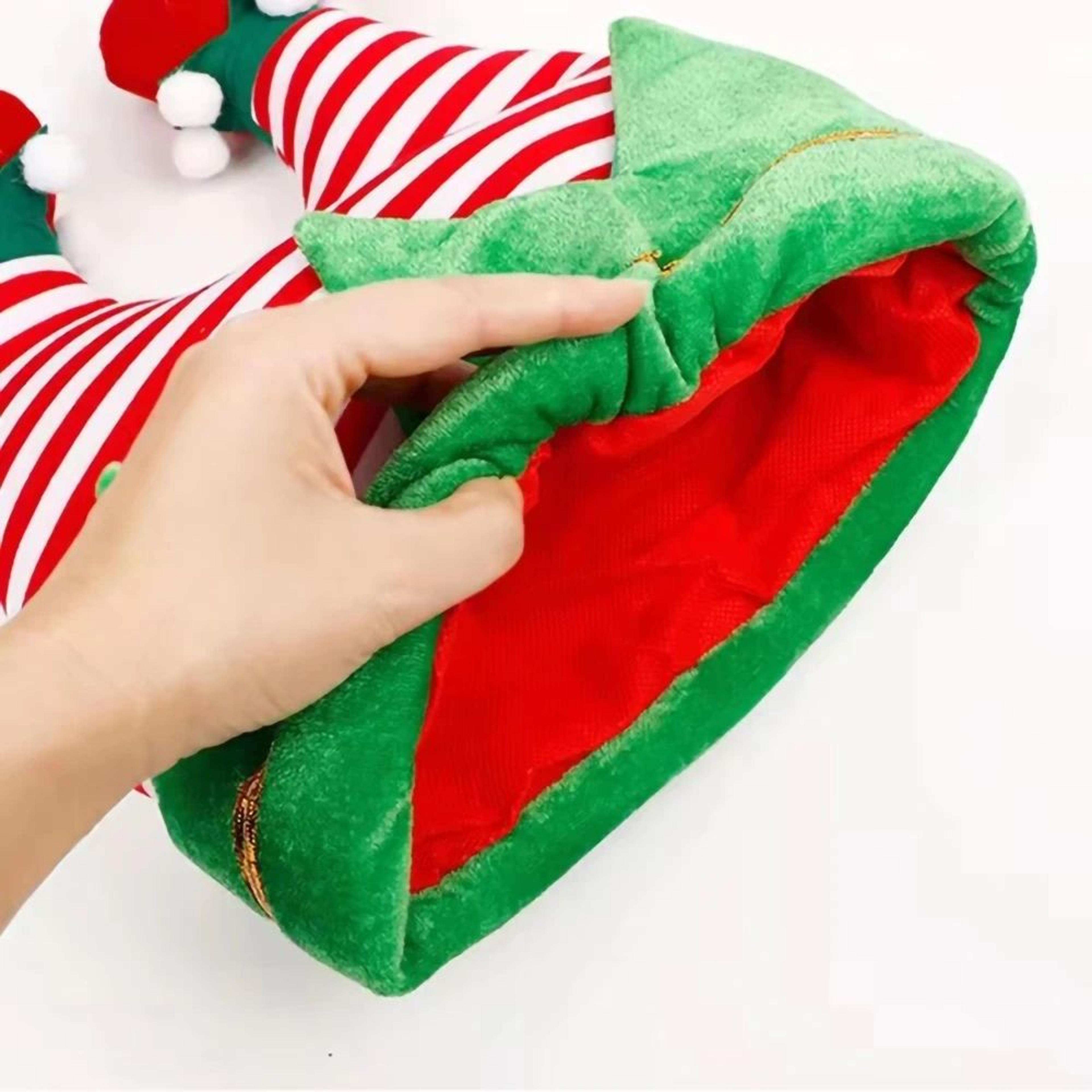 Funny Christmas Elf Santa Hat Beanie Festive Holiday Party Headwear 3