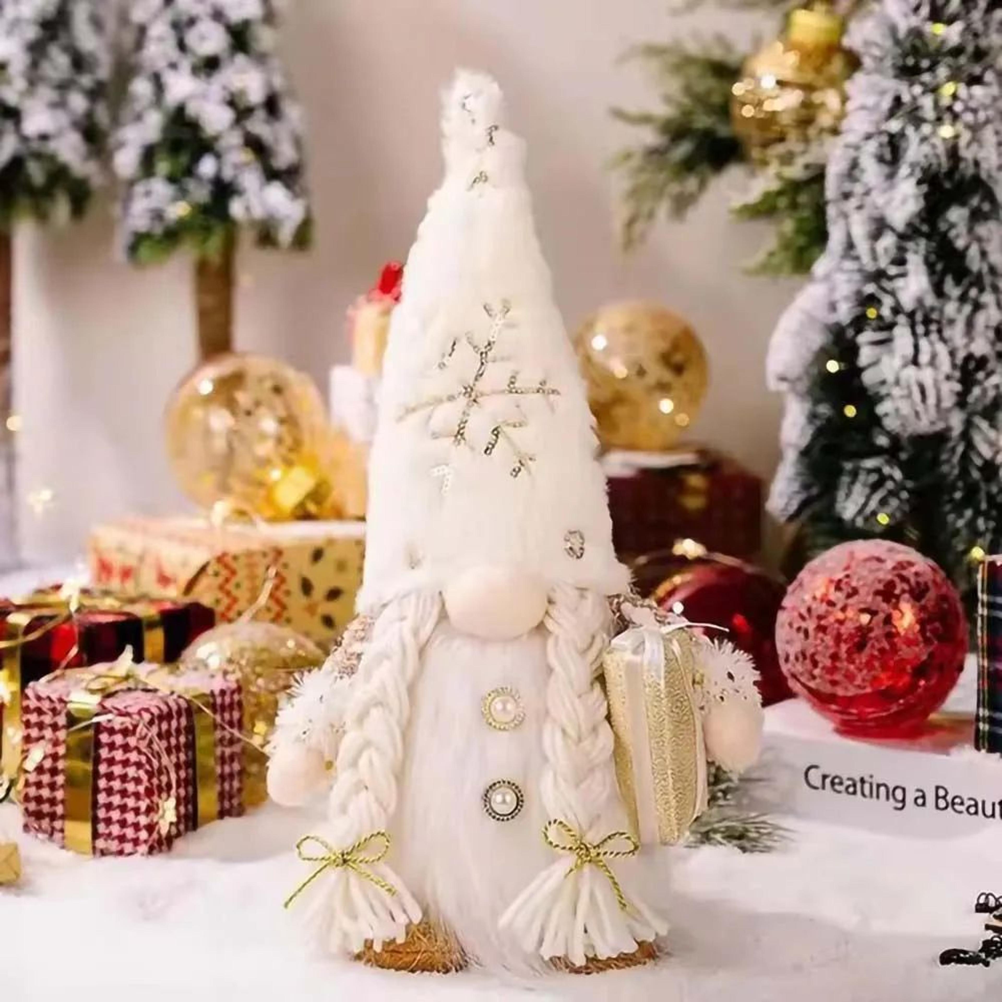 Glowing Christmas Gnome LED Plush Doll Cozy Holiday Home Decor Light 7