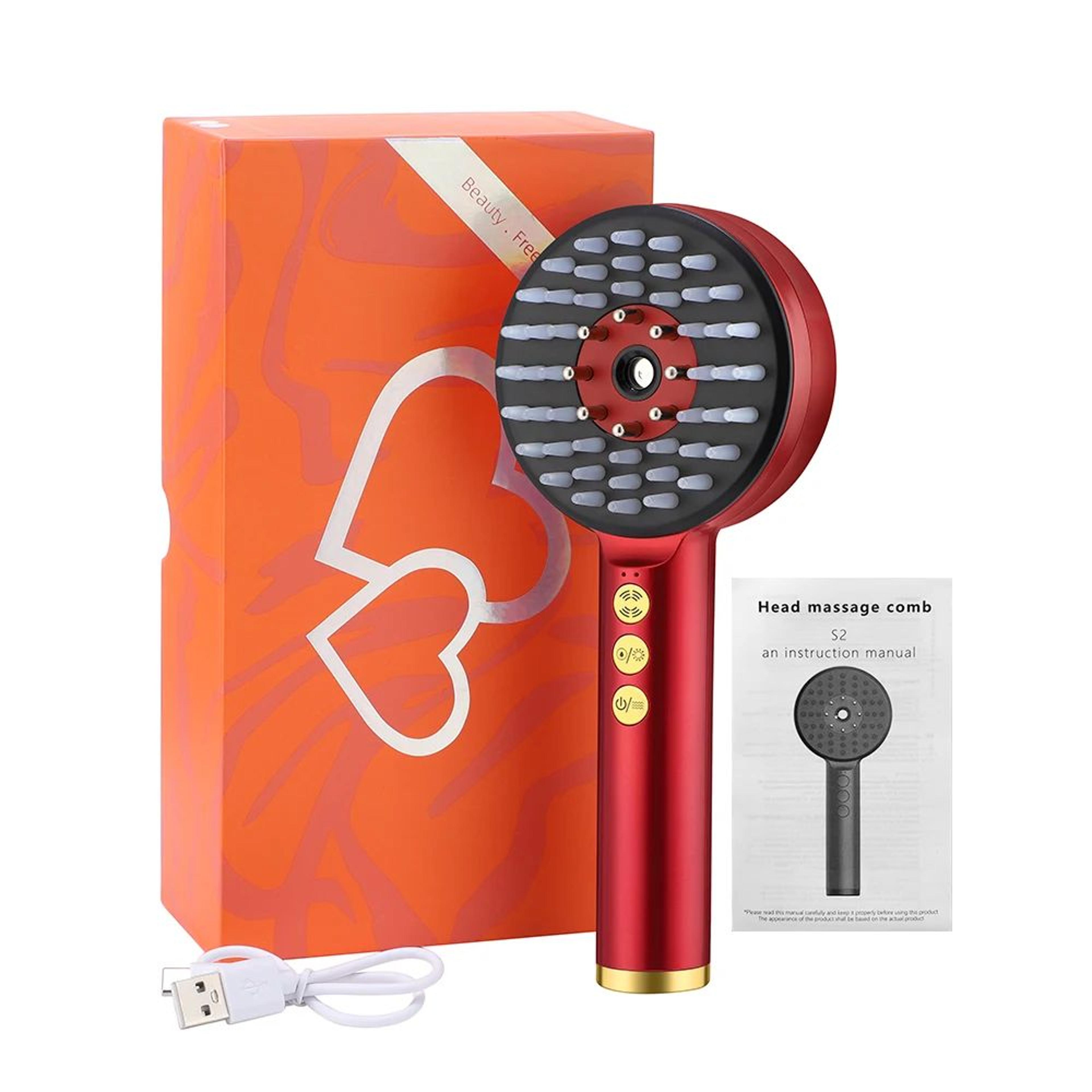 Electric Hair Growth Comb With Red Light Therapy And Oil Applicator 6