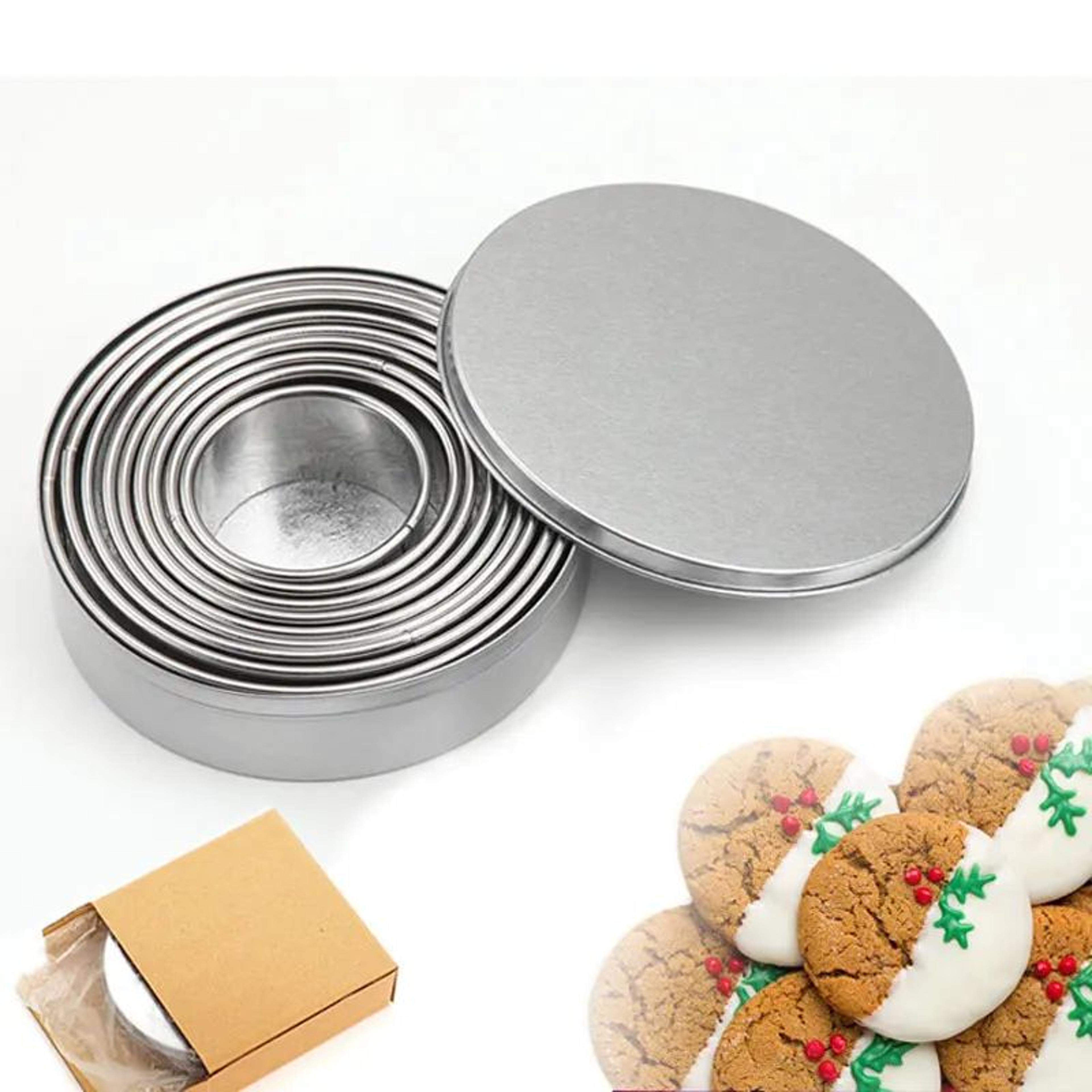 Stainless Steel Mousse Ring Set Round Cake Cutter Baking Molds 4