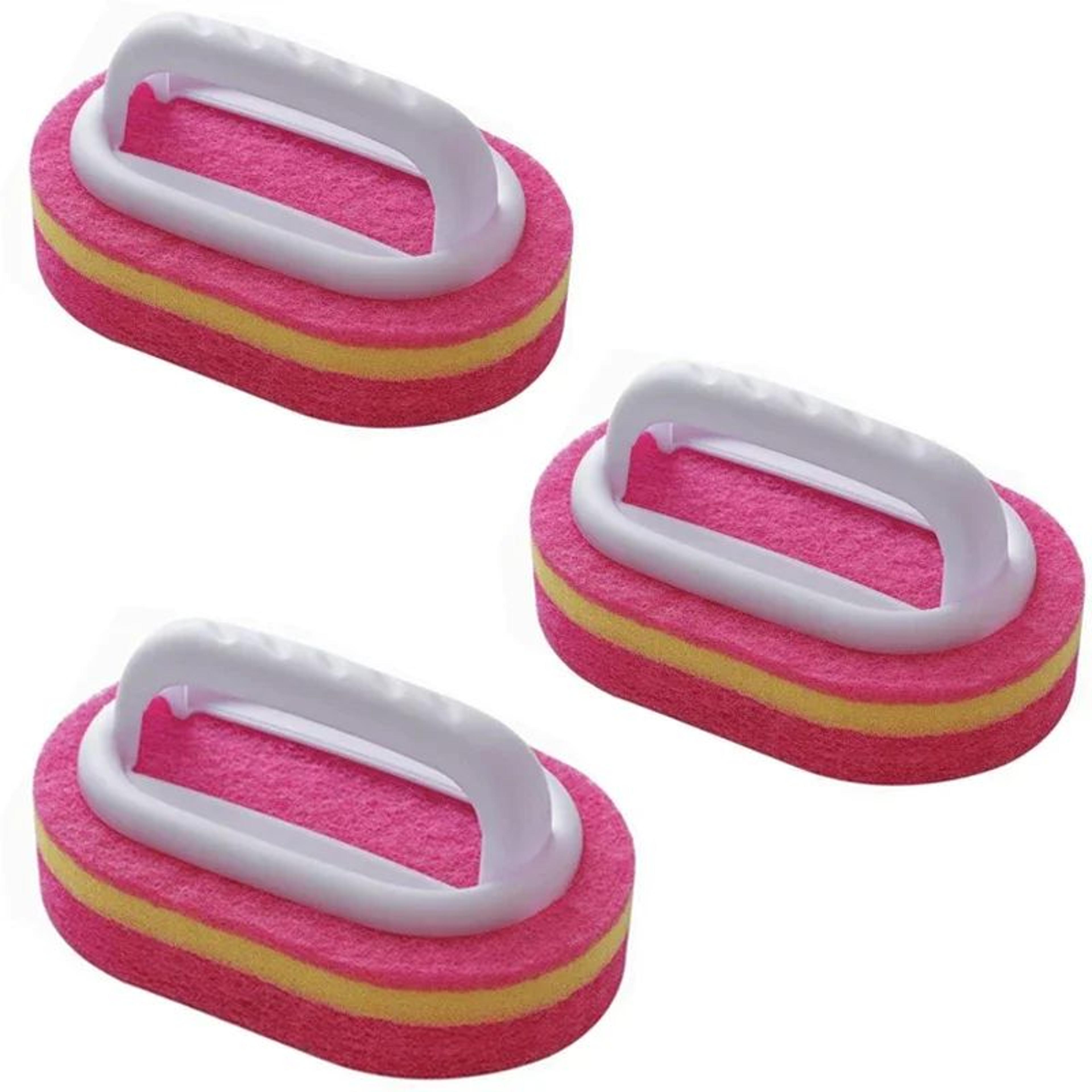 Multipurpose Cleaning Brush With Handle Sponge For Kitchen And Bathroom 9