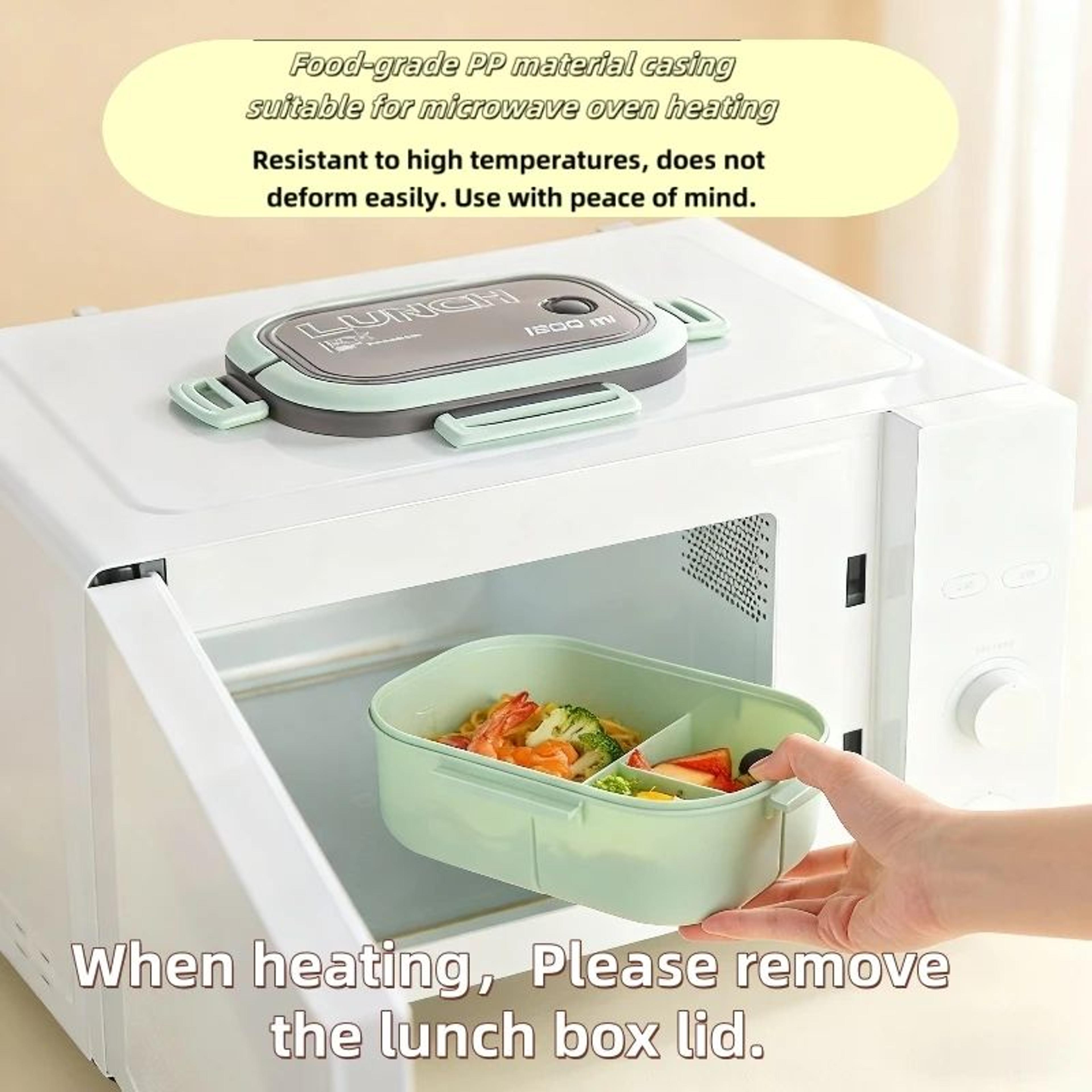 Double Layer Bento Lunch Box With Leak Proof Design And Utensils 3