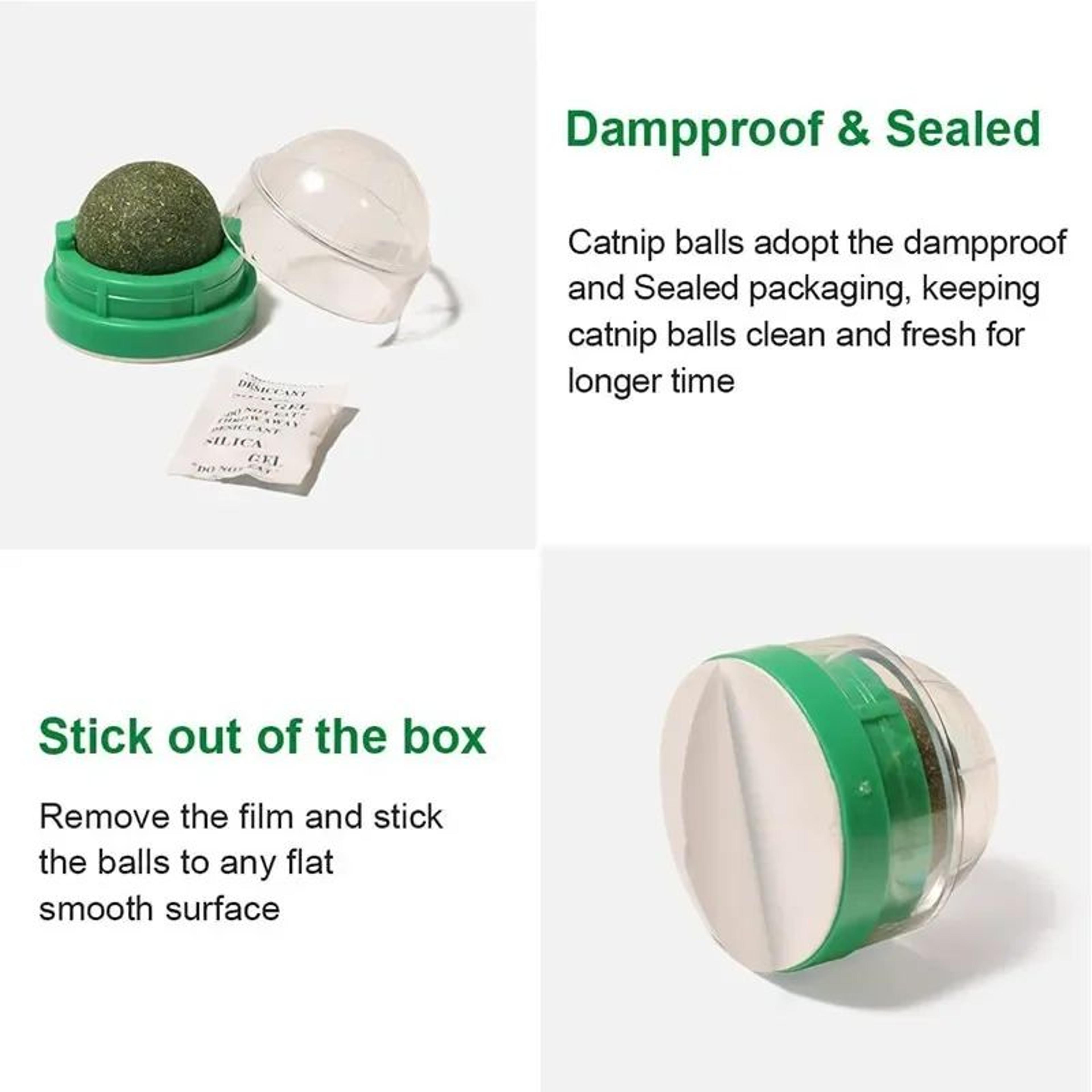 Wall Mounted Catnip Ball Toy And Scratching Post For Cats 4