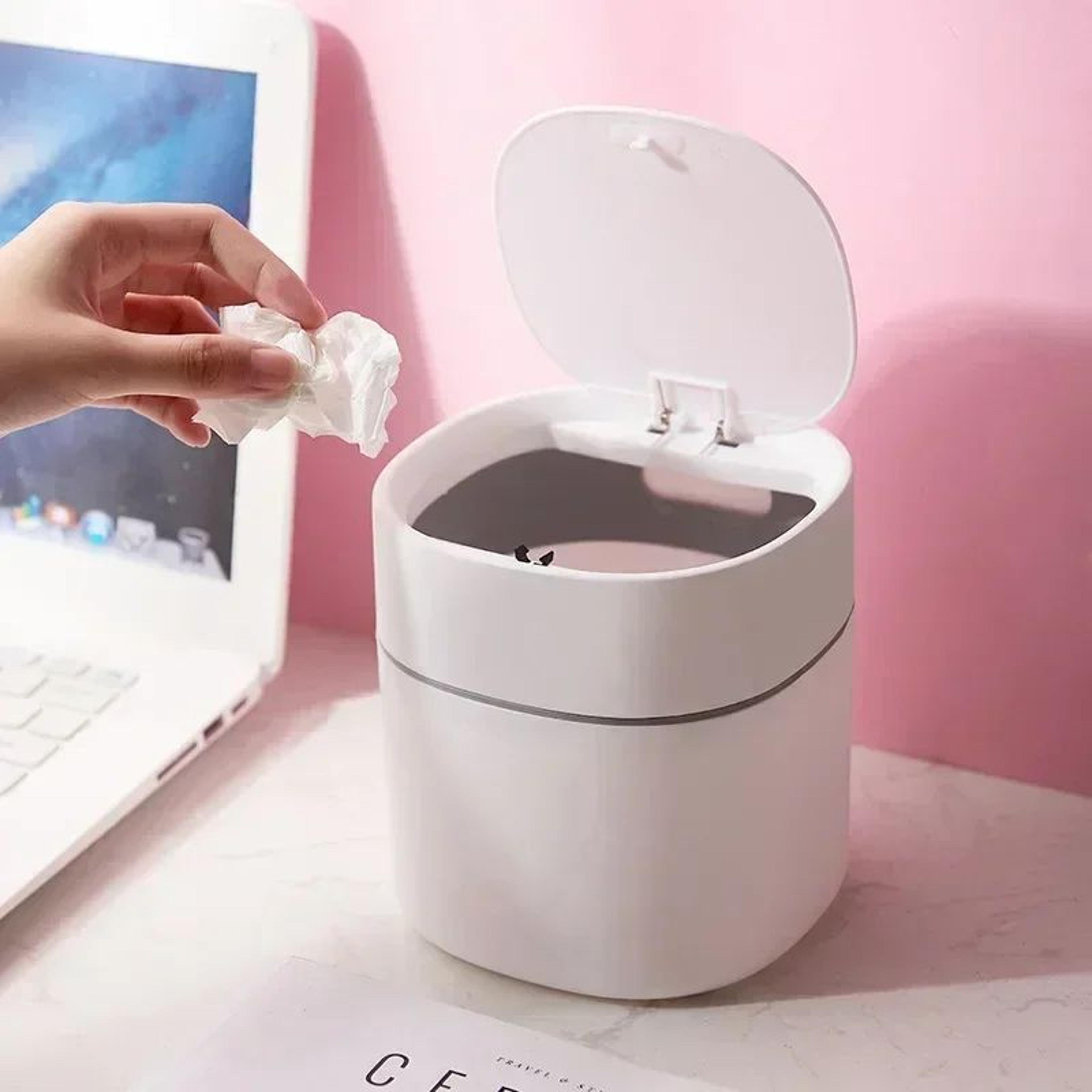 Mini Desktop Trash Bin Small Garbage Can Tabletop Waste Basket Organizer 3