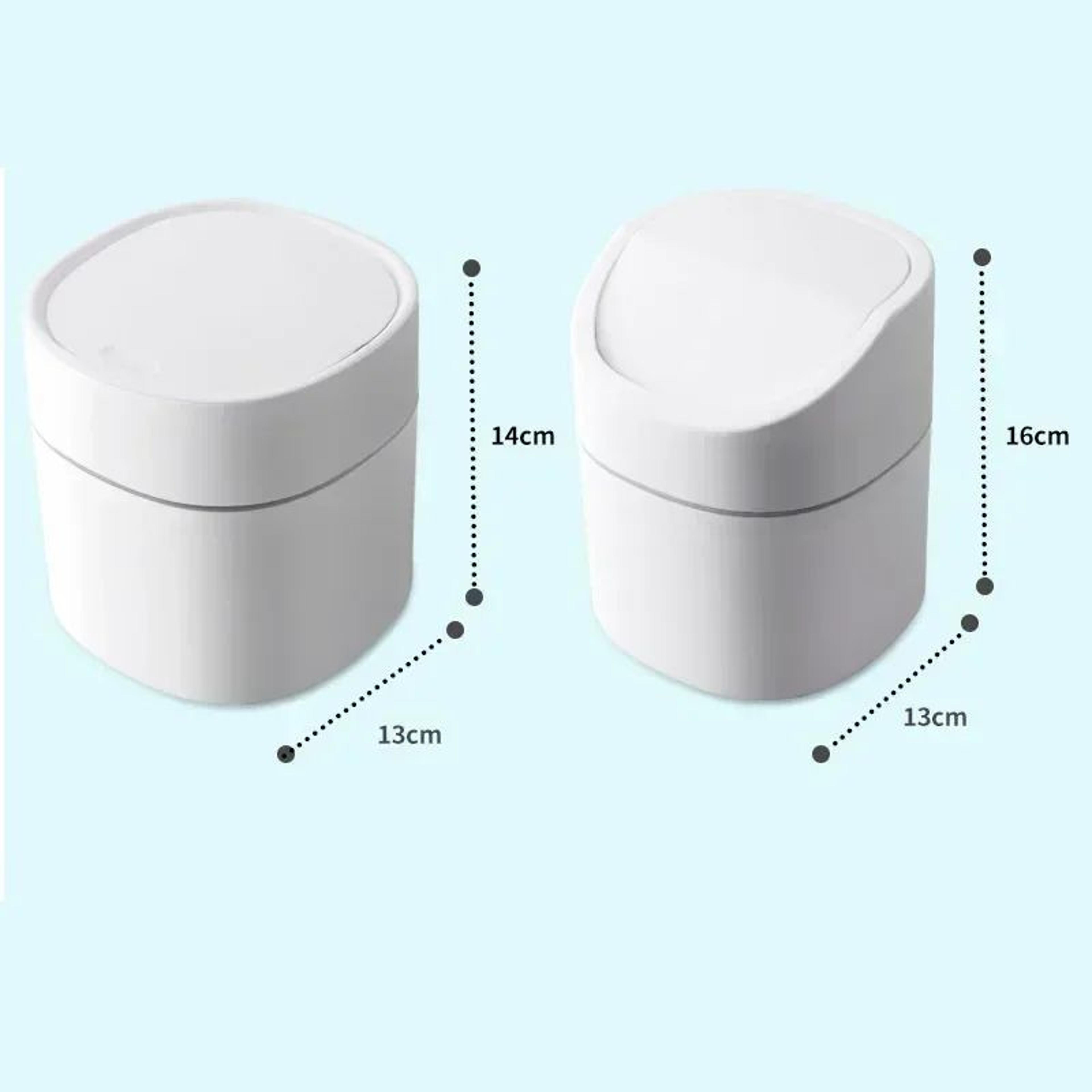 Mini Desktop Trash Bin Small Garbage Can Tabletop Waste Basket Organizer 5