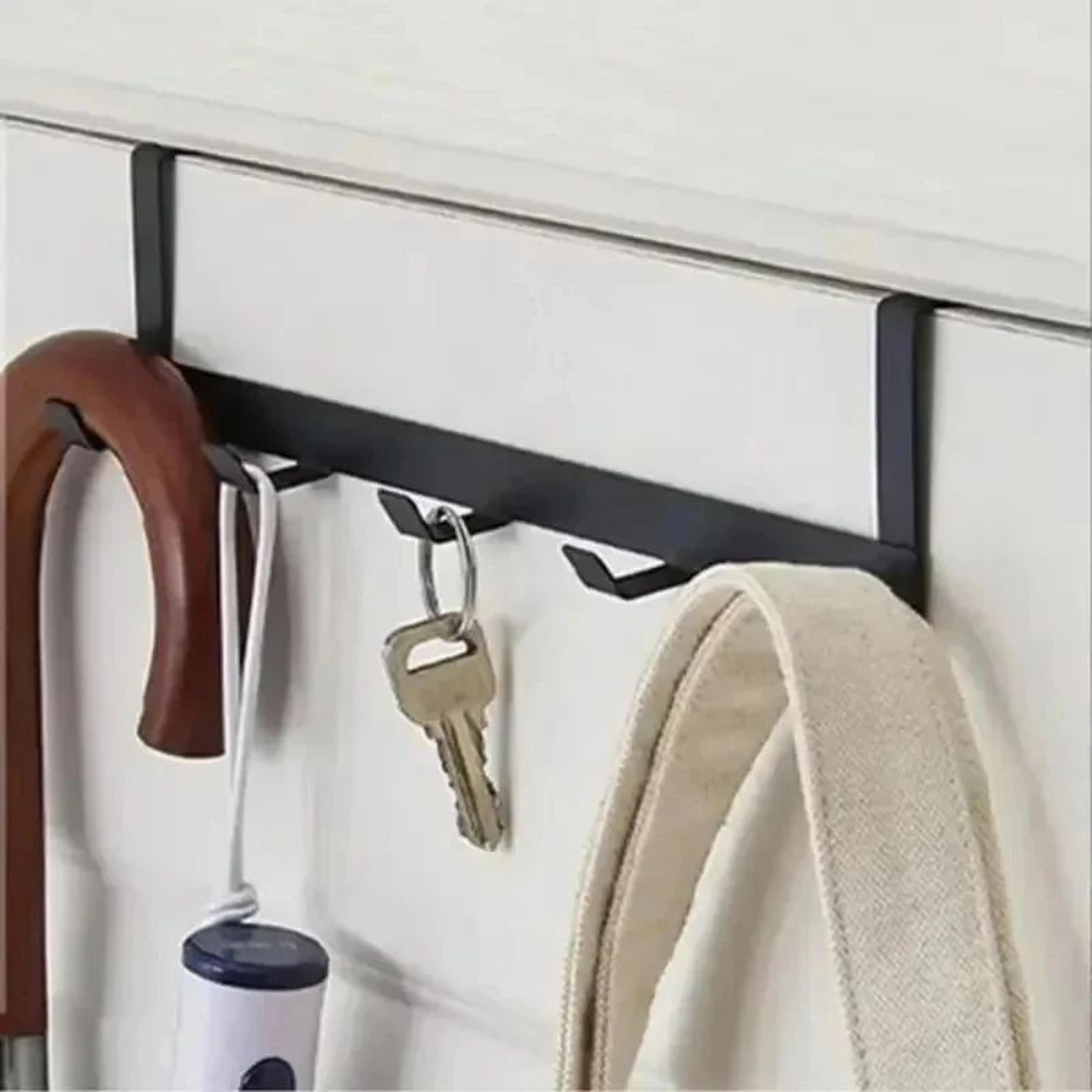 Over Door Hook Rack Space Saving Coat Hanger Five Hook Door Organizer 4