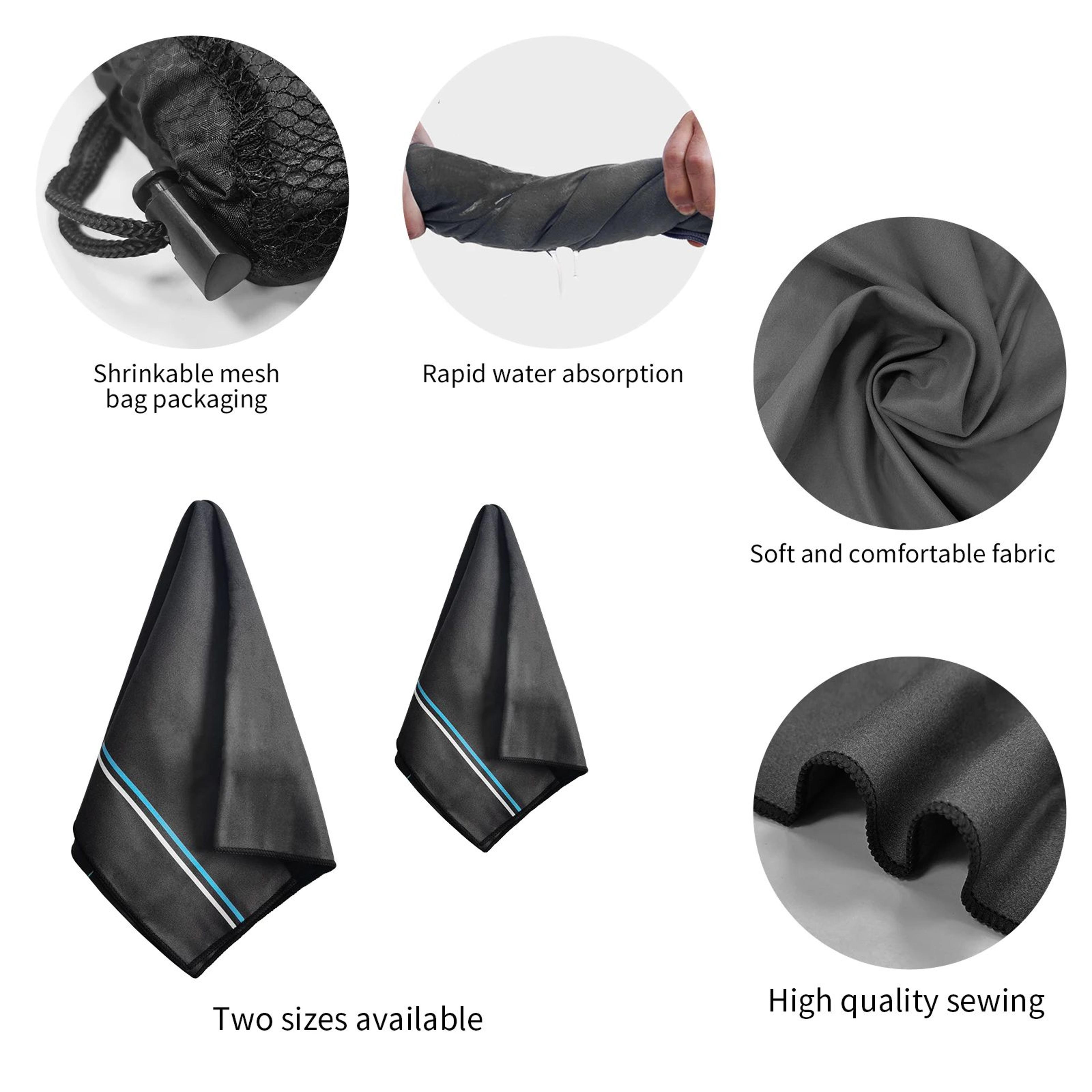 Aqua Microfiber Quick Dry Travel Towel Lightweight Compact Sports Towel 3