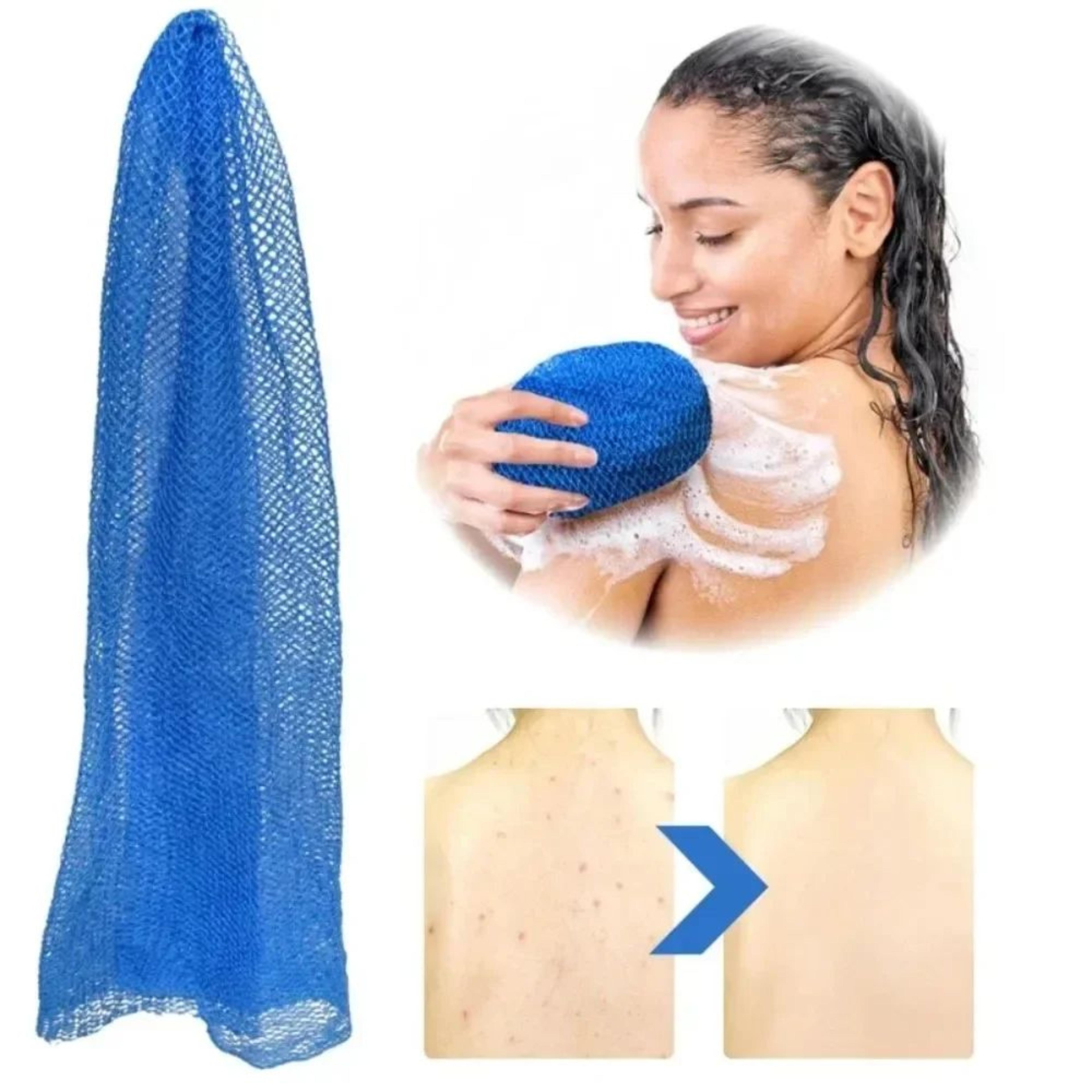 african net bath sponge exfoliating mesh body scrubber long stretch washcloth