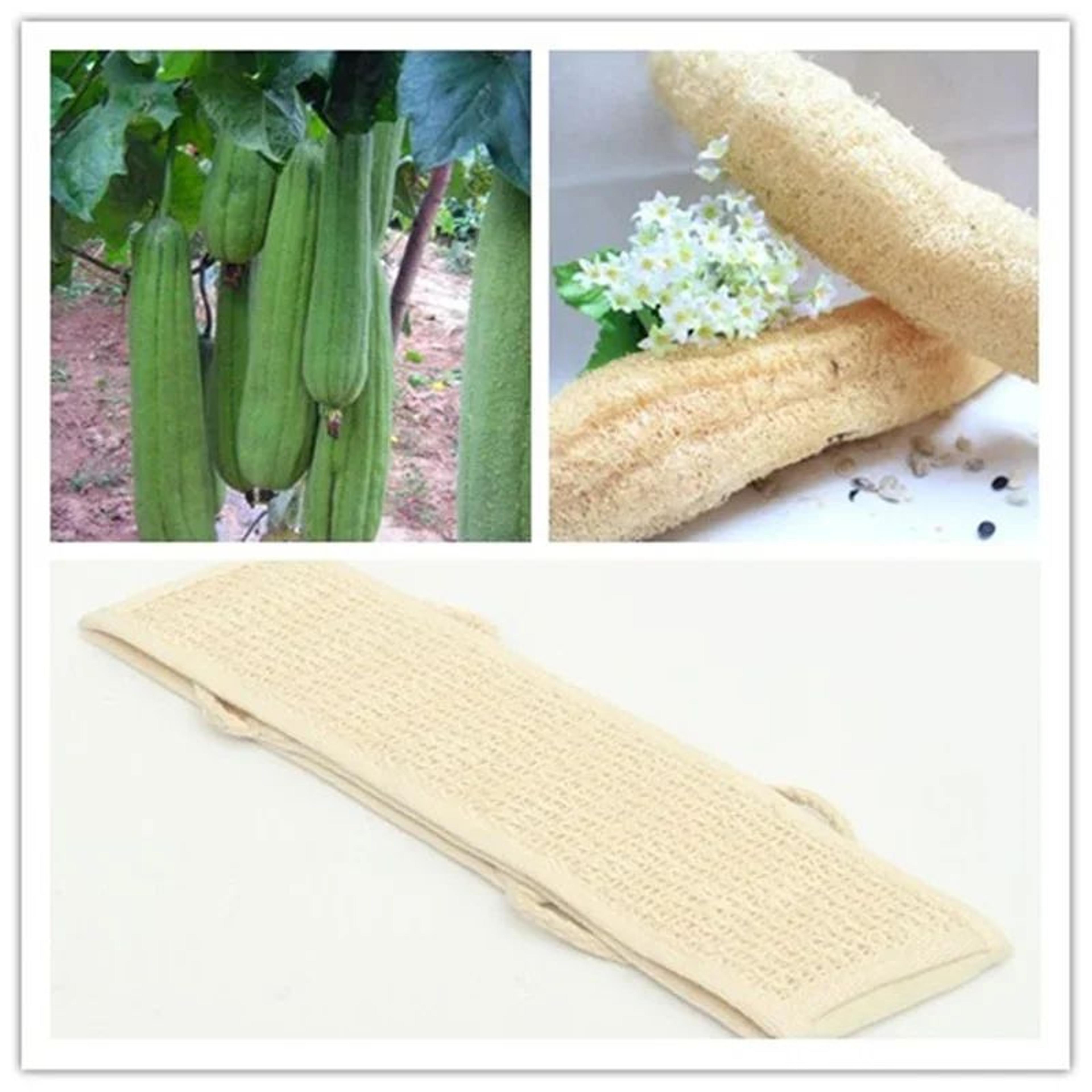 Natural Loofah Back Scrubber Exfoliating Bath Strap Soft Body Shower Sponge 1