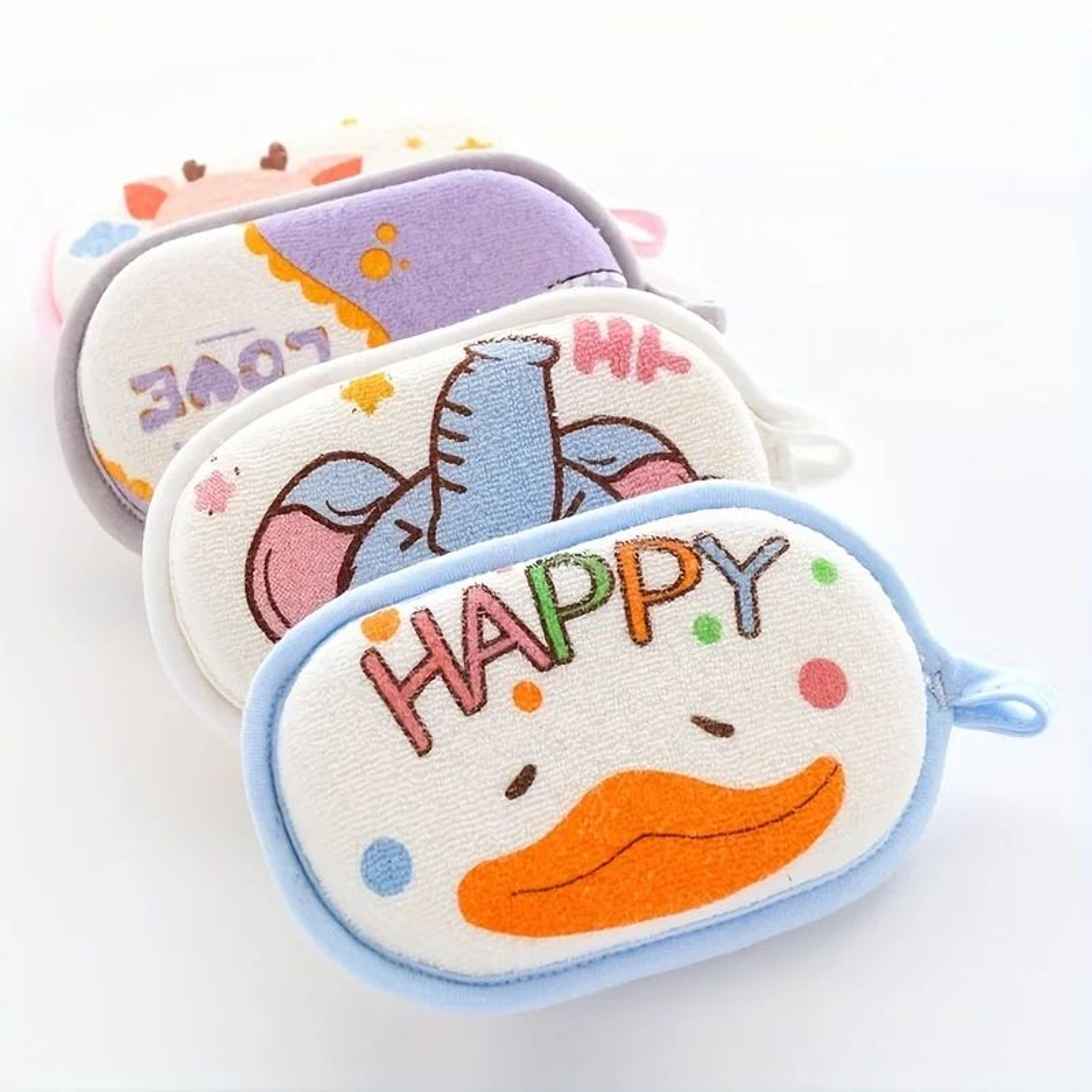 cartoon baby bath sponge brush soft kids bath scrubber gentle cleaning