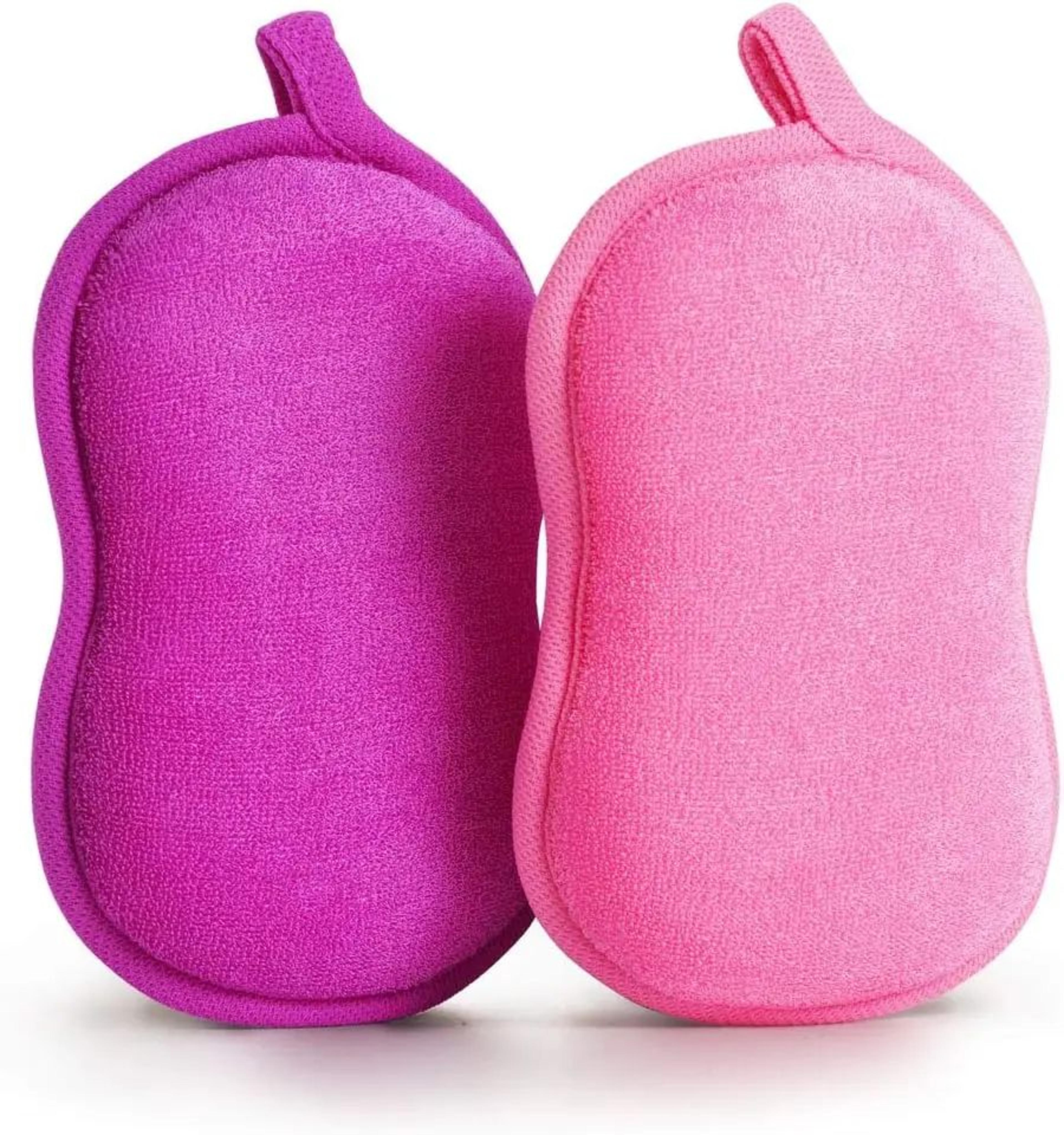 Natural Baby Bath Sponge Set Soft Infant Bath Sponge Gentle Kids Bath Sponge 2