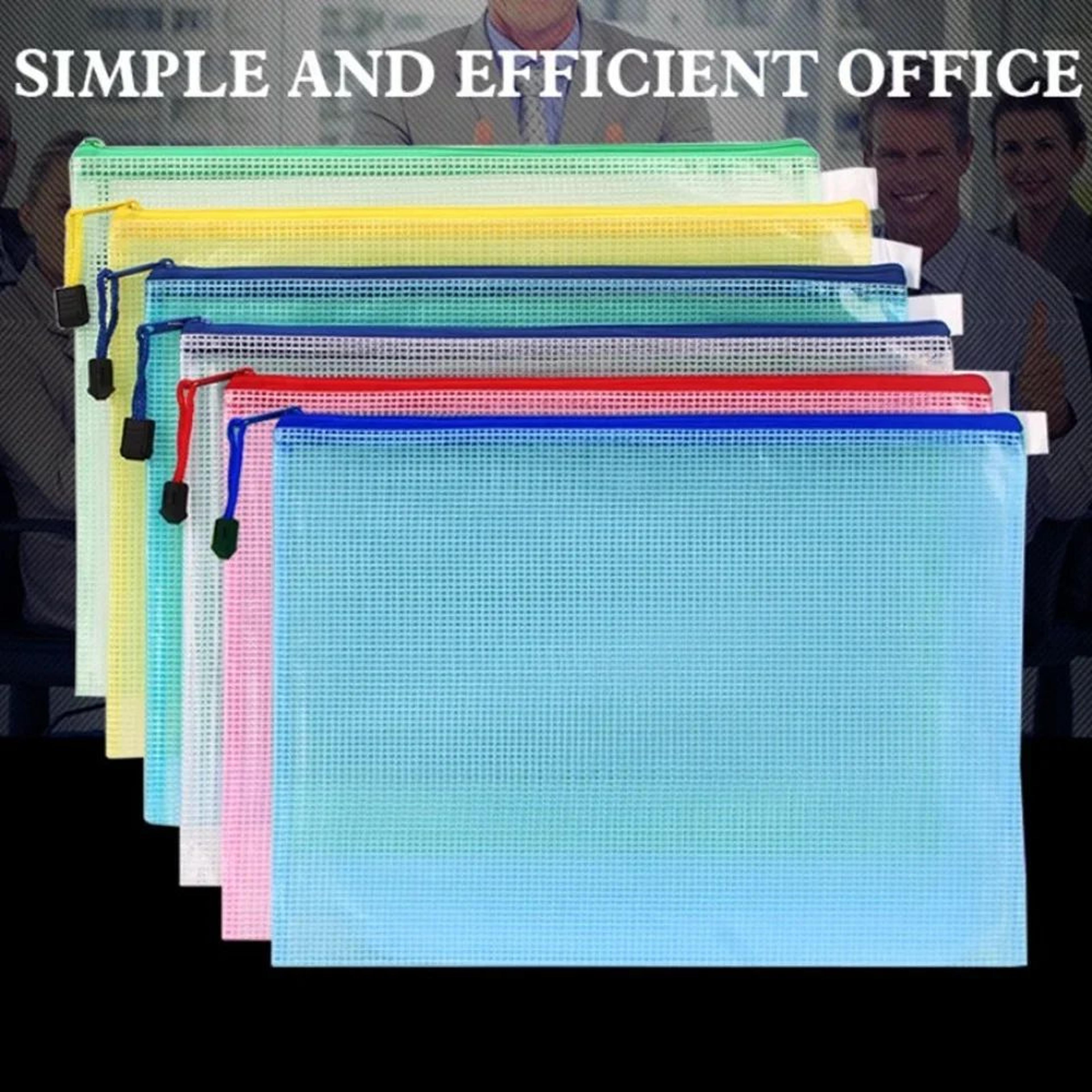 Waterproof Zipper File Folder Document Organizer Plastic Storage Bag 3