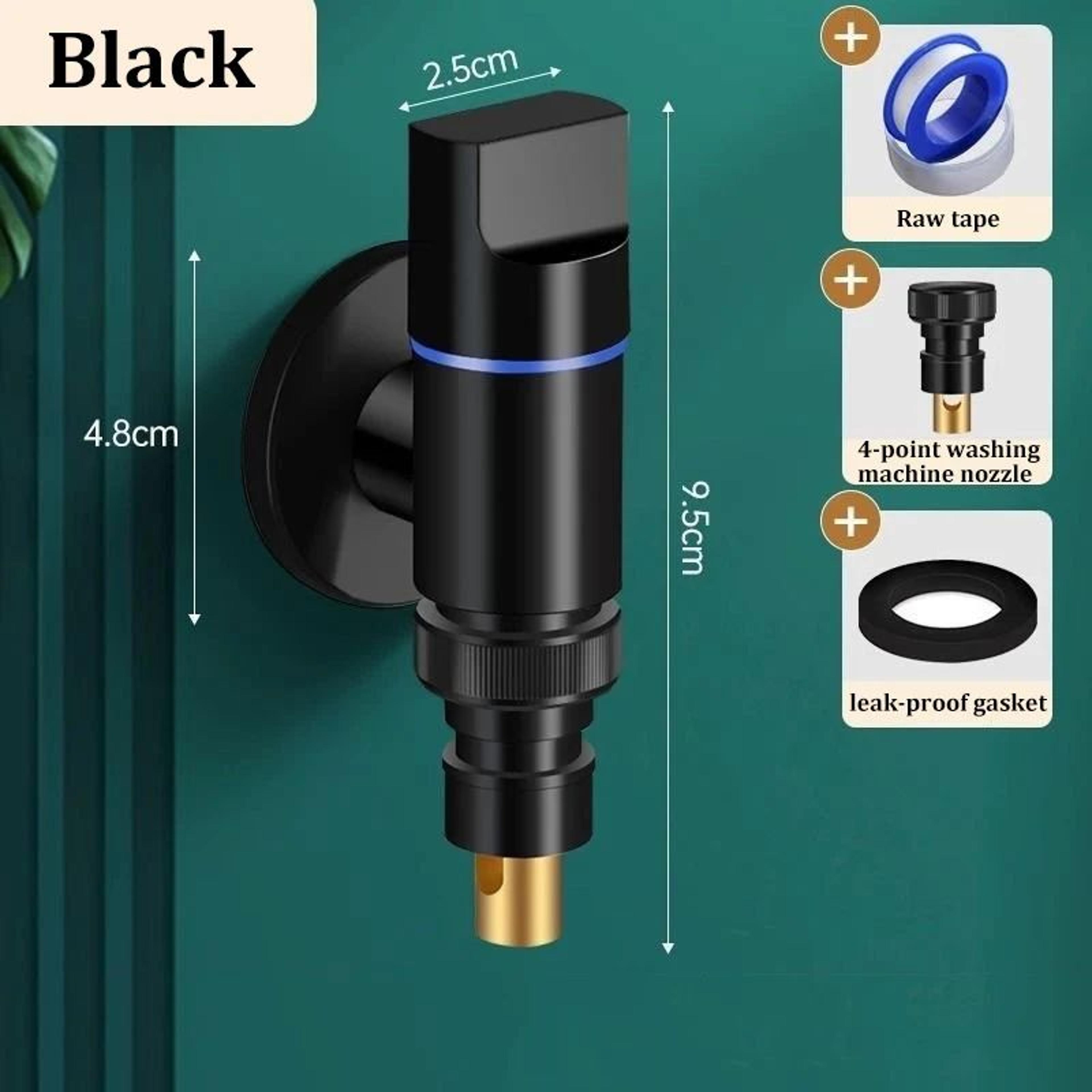 Automatic Water Stop Washing Machine Faucet Valve Connector 6