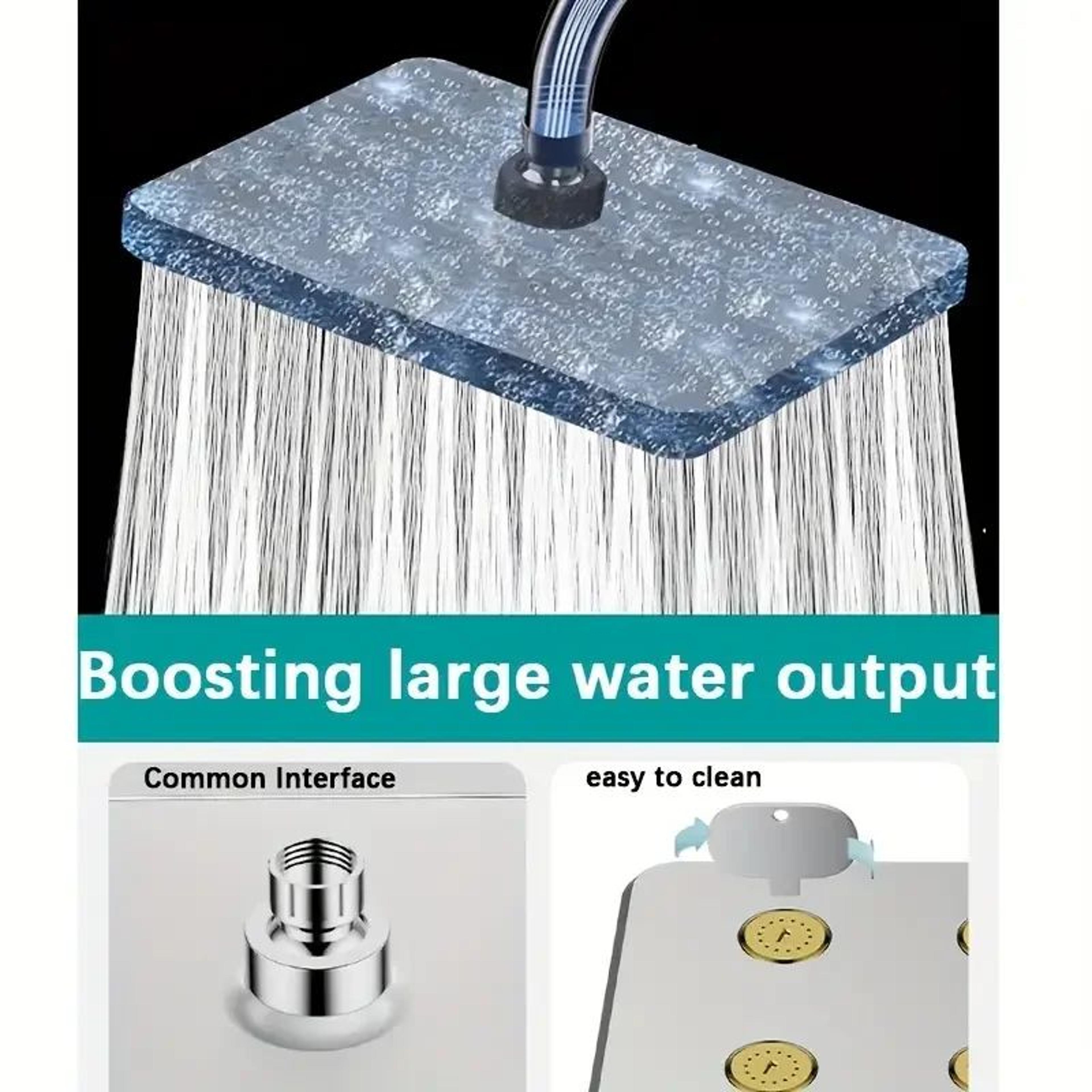 10 Inch High Pressure Rainfall Shower Head Overhead Bathroom Sprayer 4