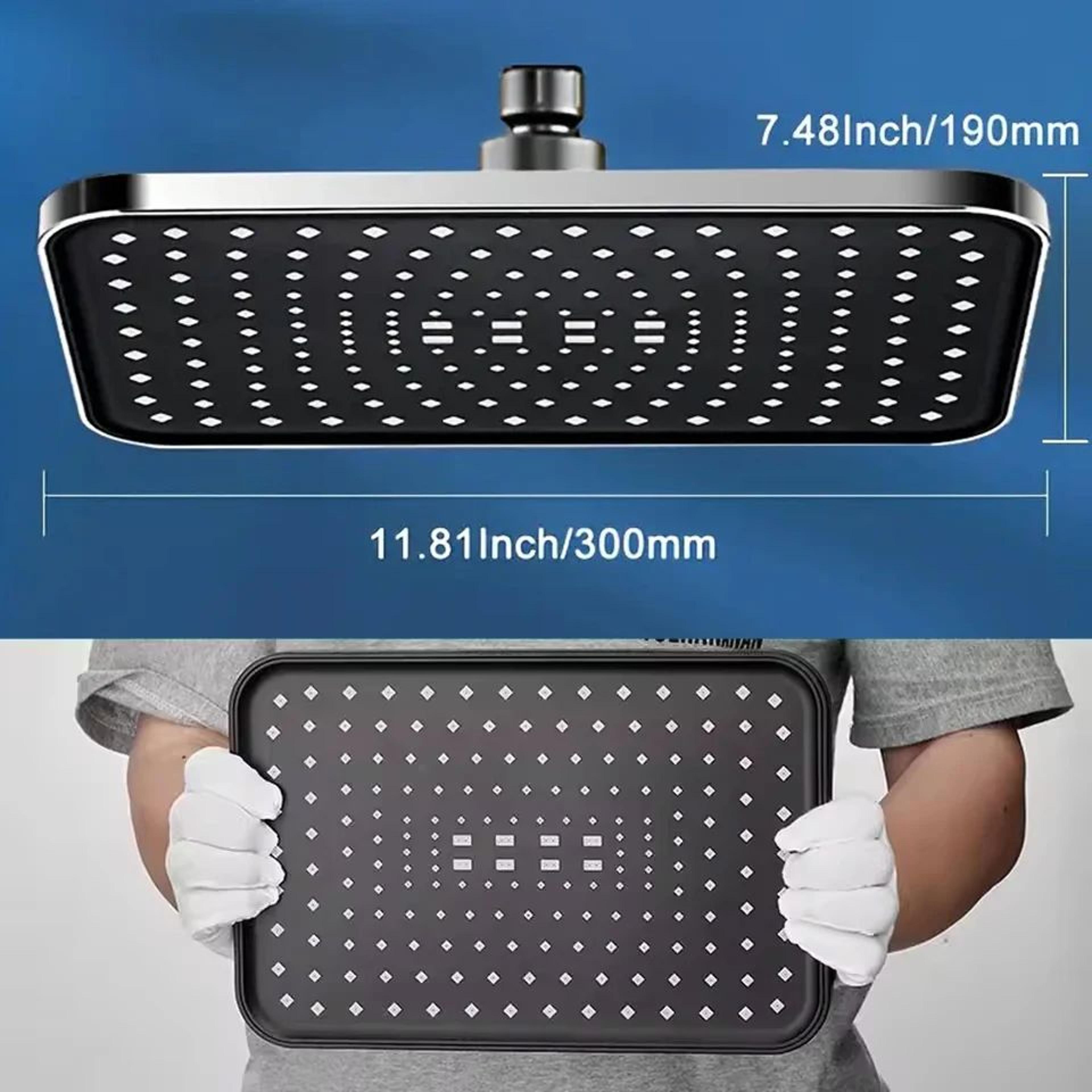 12 inch high pressure rainfall shower head adjustable wide coverage