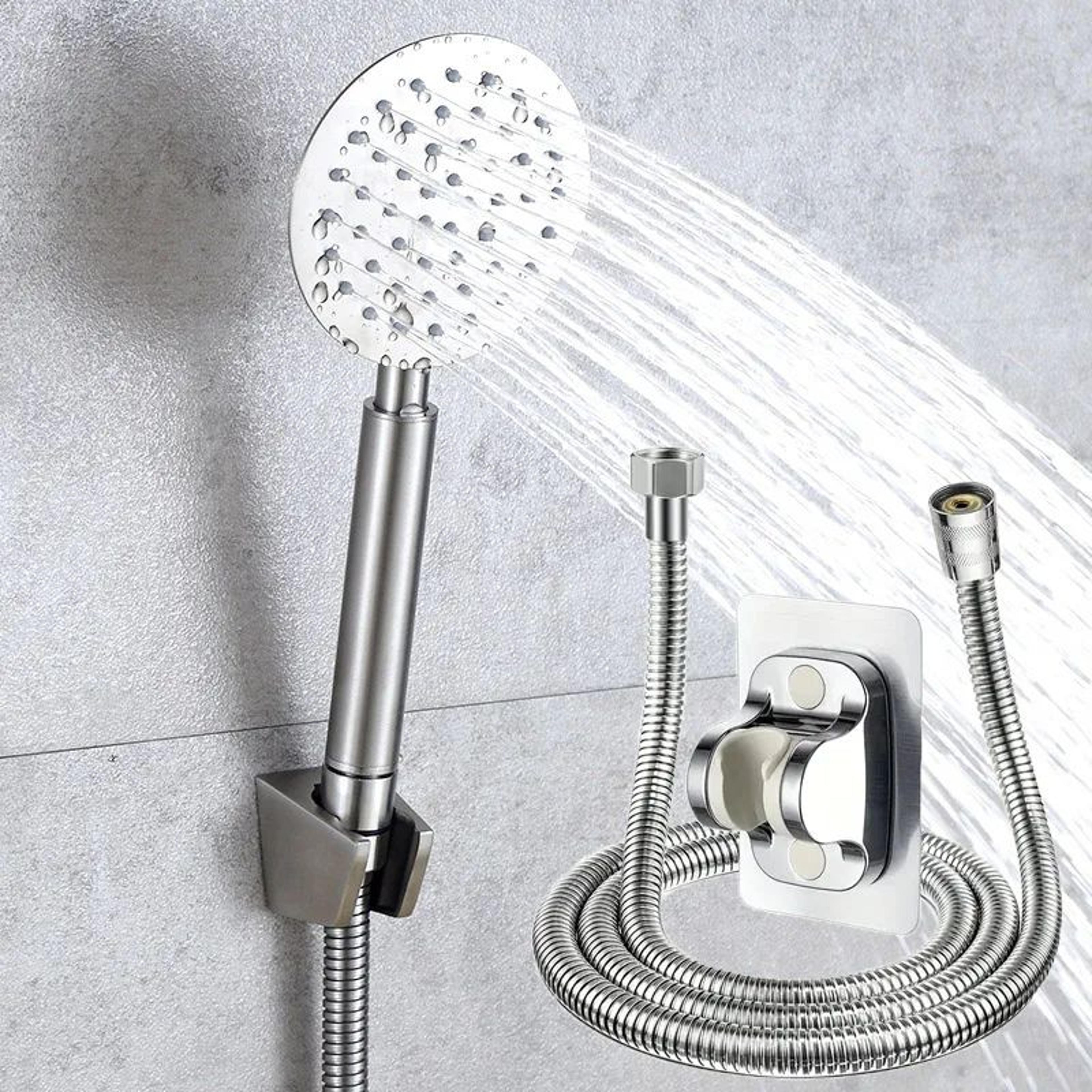 high pressure handheld shower head stainless steel bathroom set