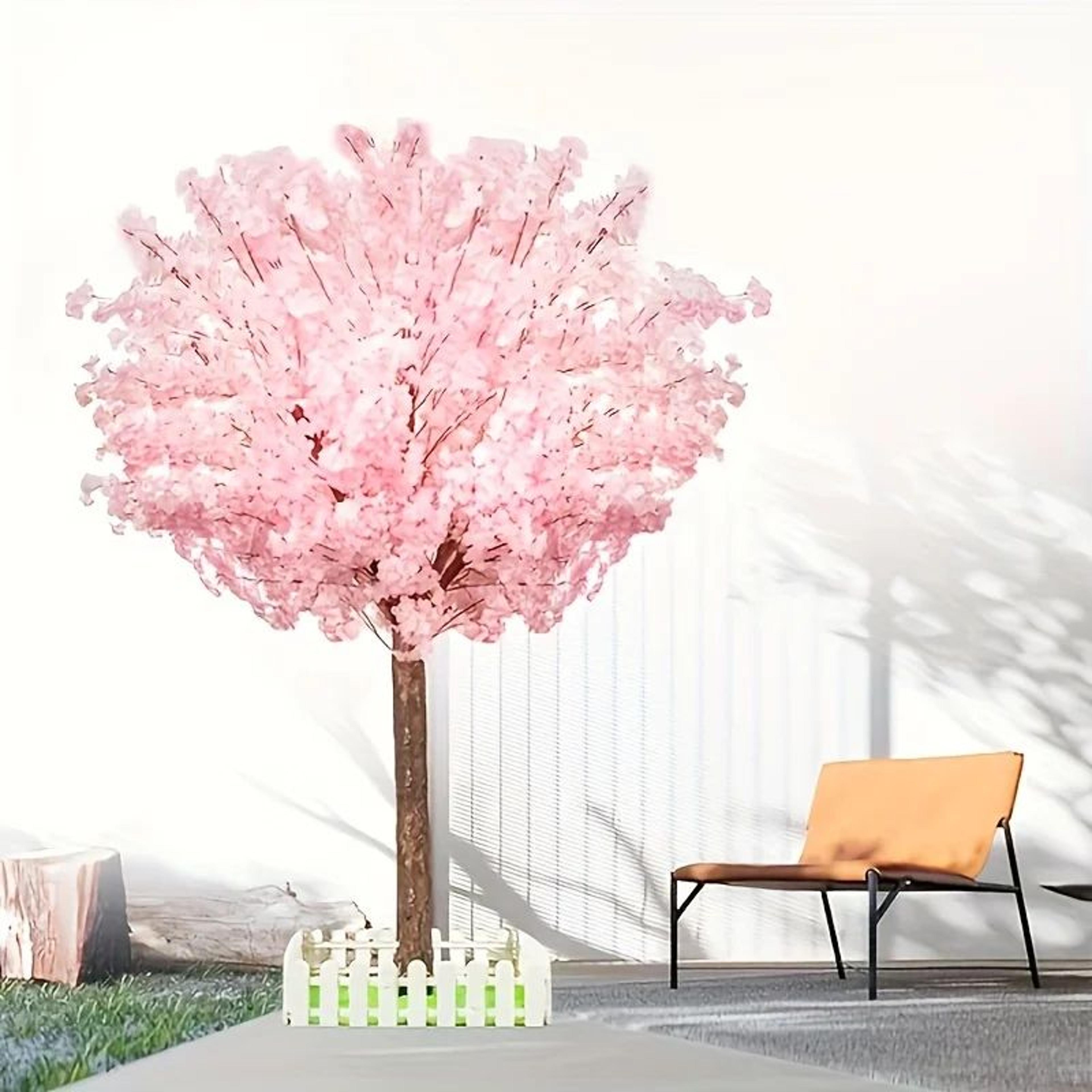 Premium Artificial Cherry Blossom Tree Pink Faux Sakura Indoor Outdoor Decor 7