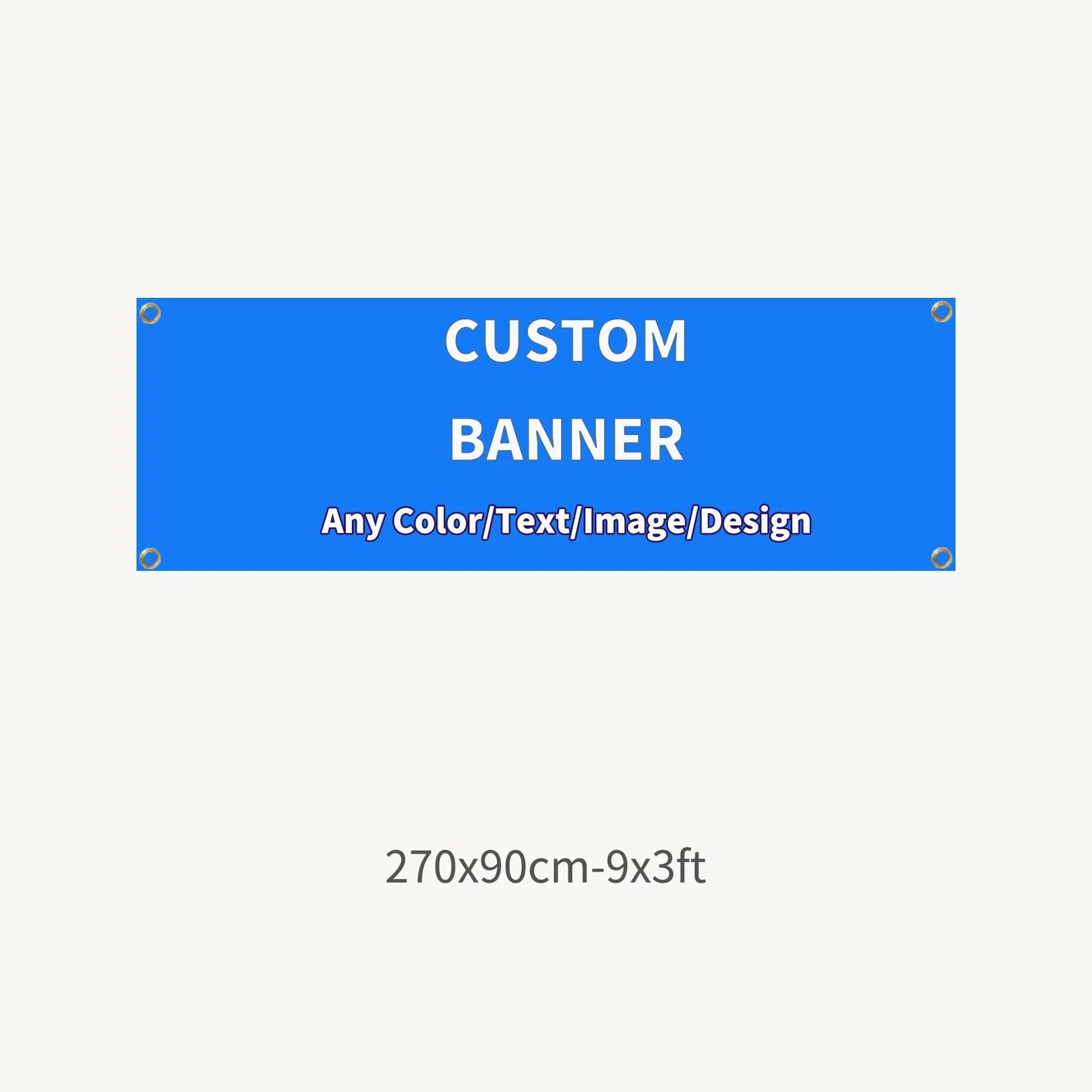 Custom Polyester Banner Personalized Outdoor And Indoor Display Sign With Grommets 12