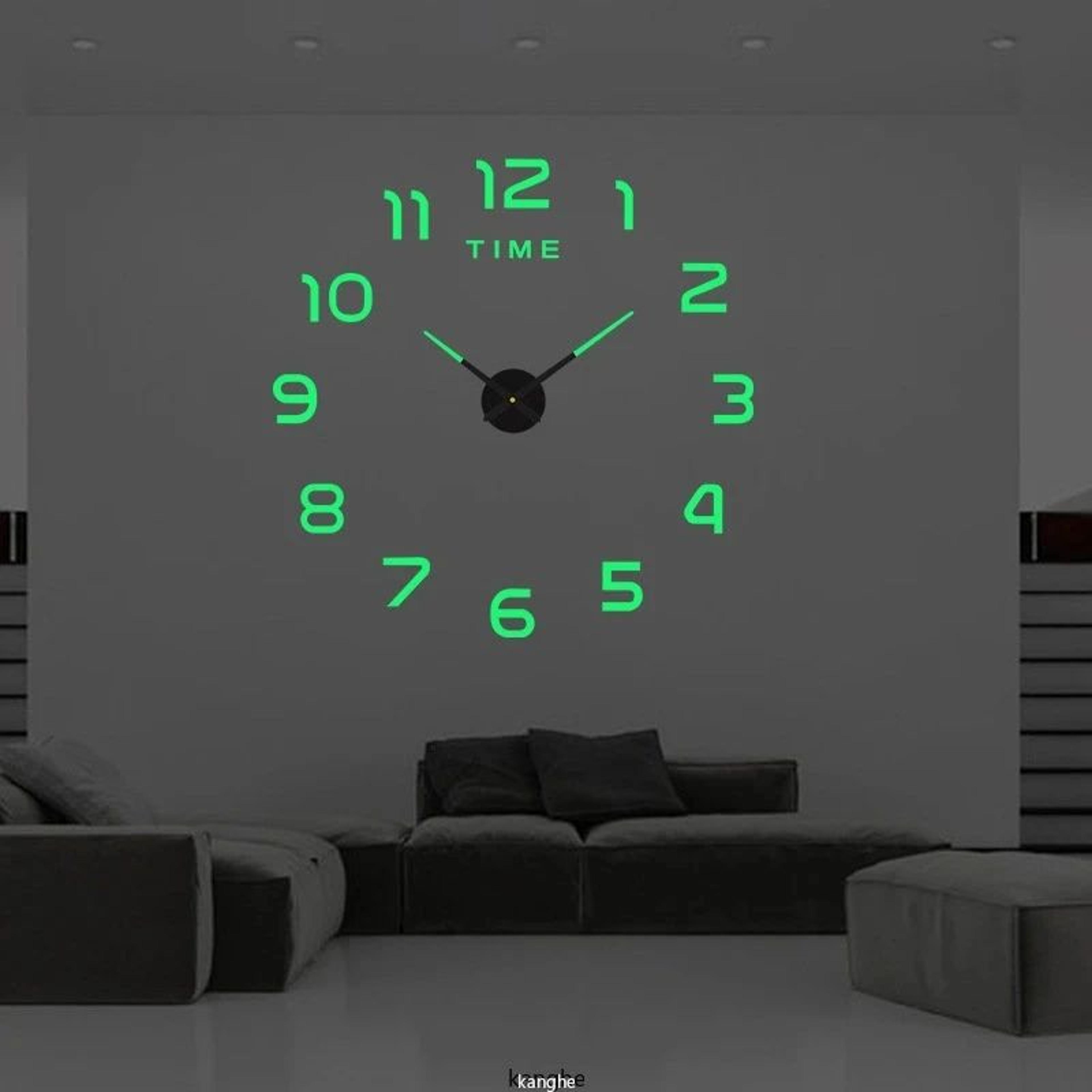 Modern DIY 3D Wall Clock With Acrylic Mirror Stickers For Living Room Decor 2