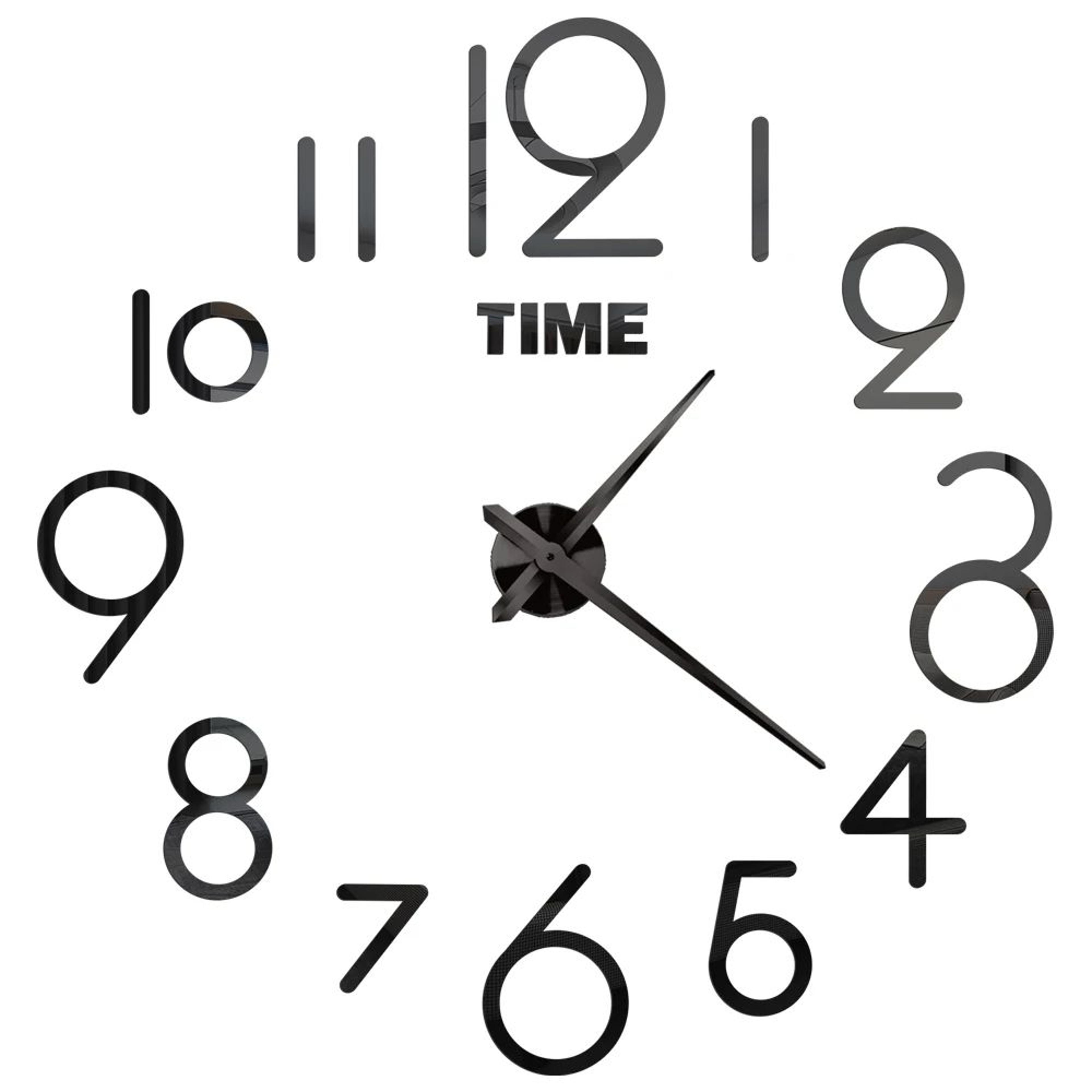 Modern DIY 3D Wall Clock With Acrylic Mirror Stickers For Living Room Decor 21
