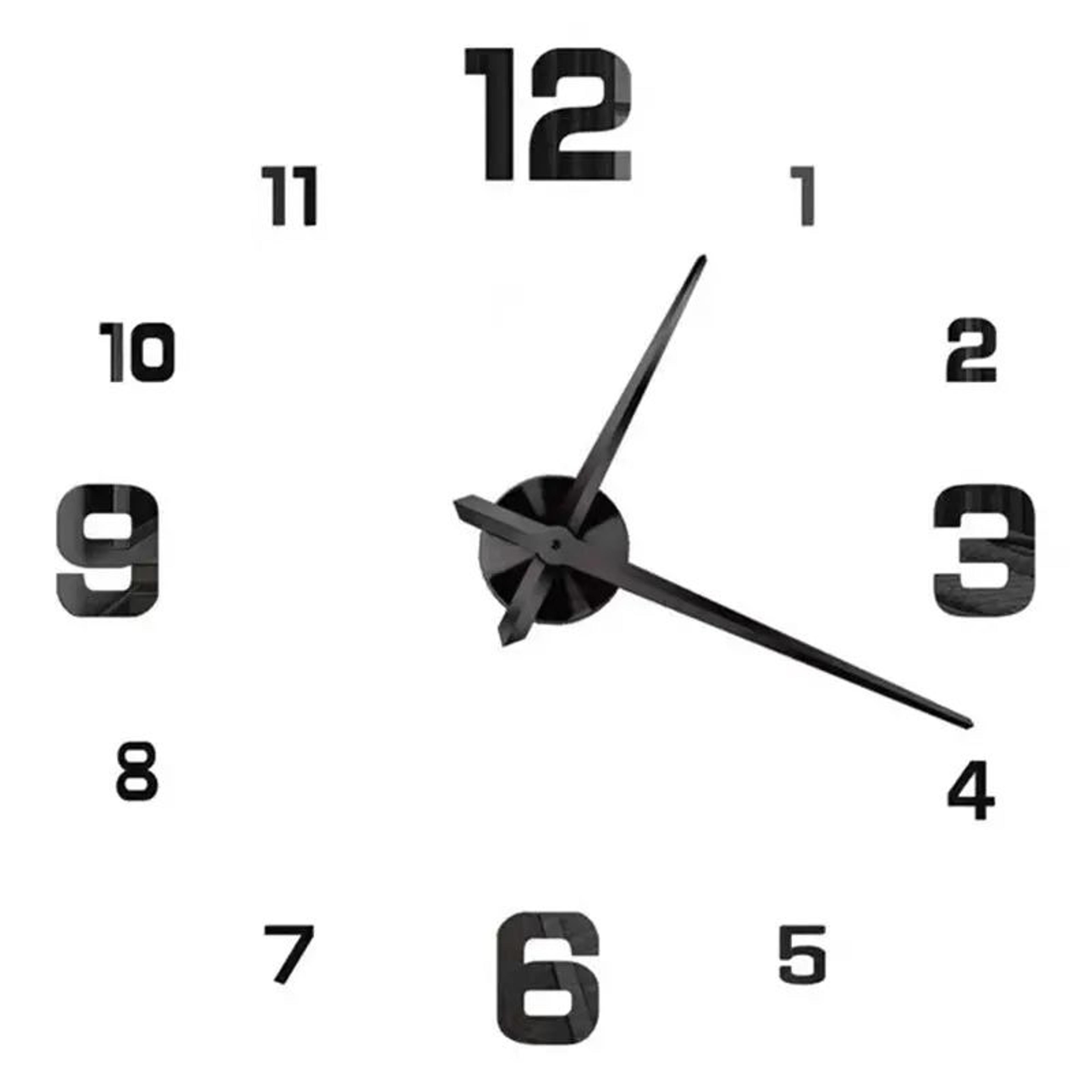 Modern DIY 3D Wall Clock With Acrylic Mirror Stickers For Living Room Decor 9