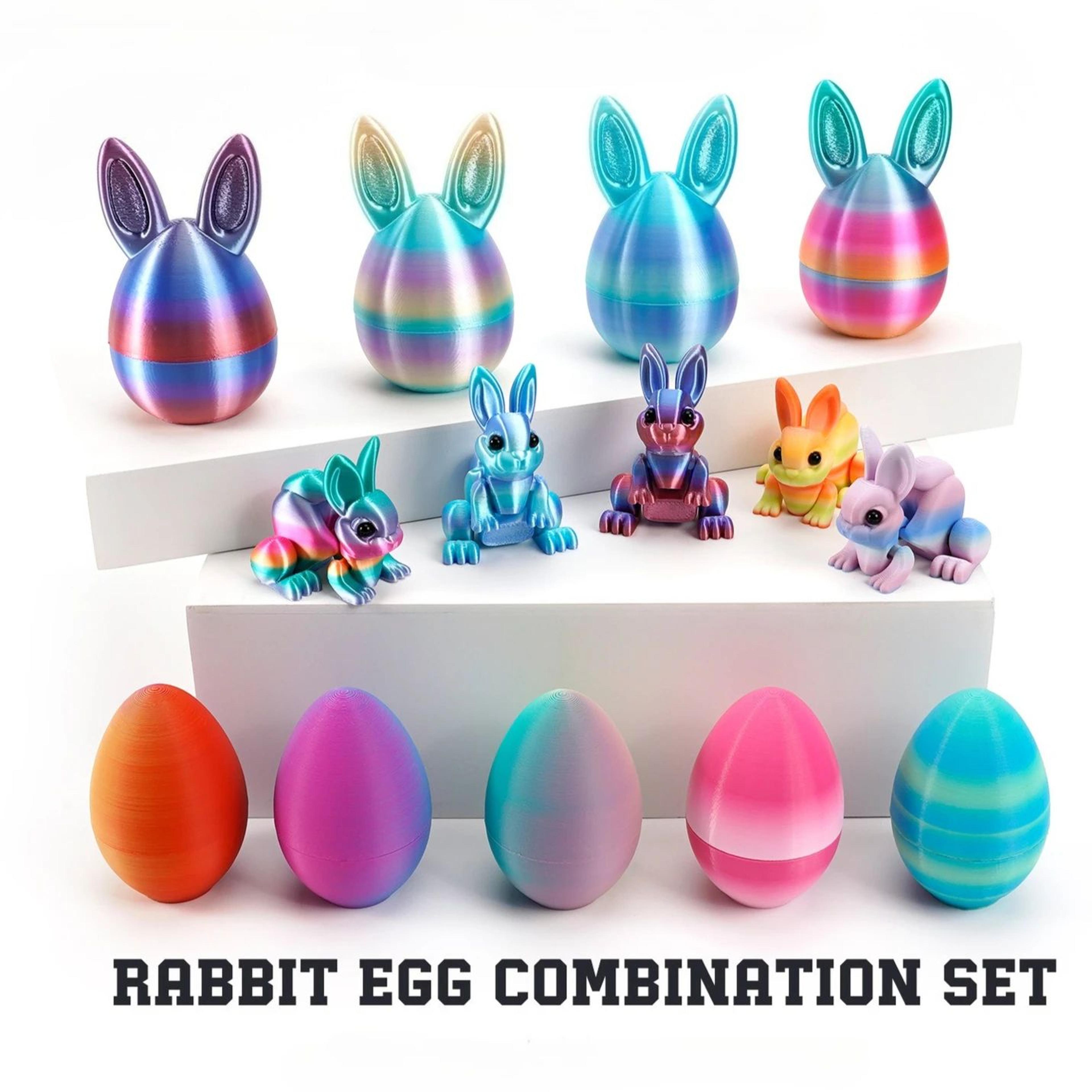 3d printed easter bunny egg ornament cute rabbit desk decor